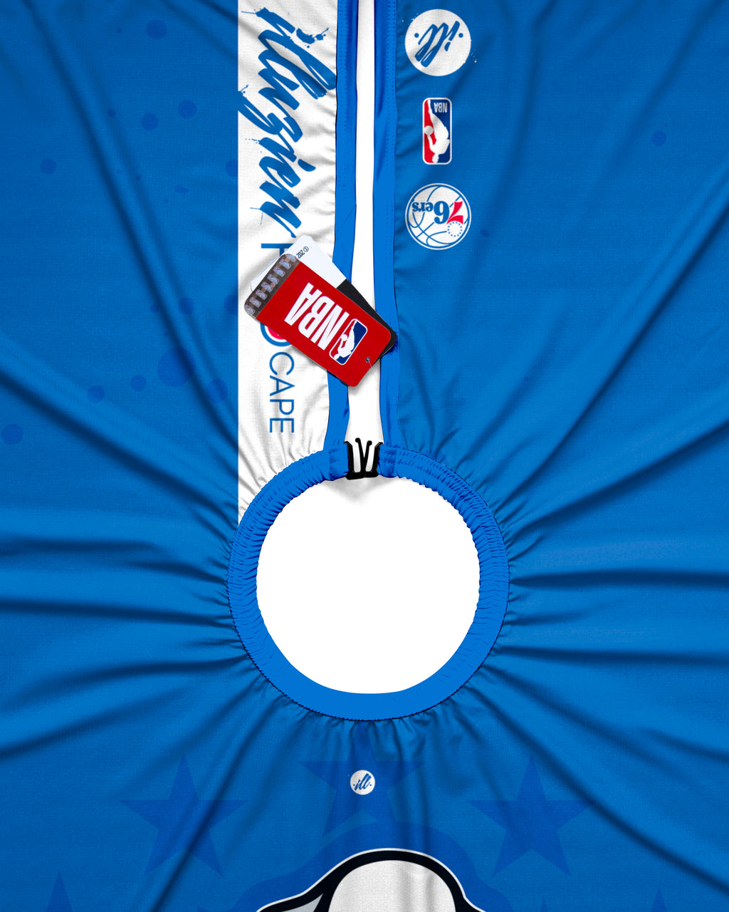 White Multi-Logo NBA PRO Cape – Illuzien