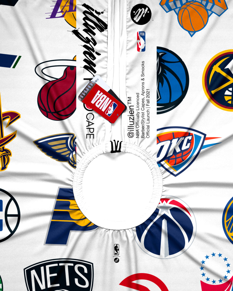 White Multi-Logo NBA PRO Cape