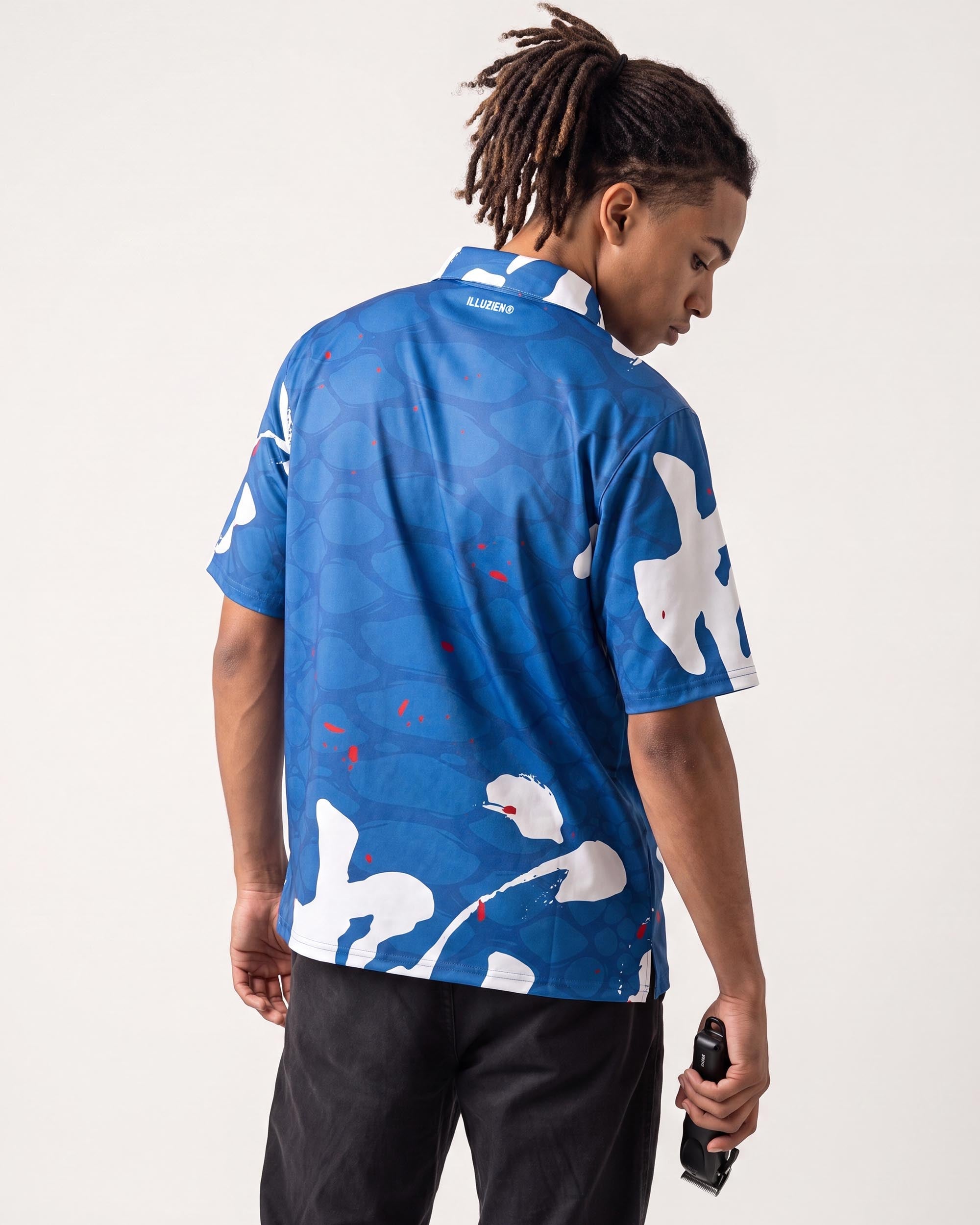 Blue Heaven YOTS Traditional Barber Jacket - back view