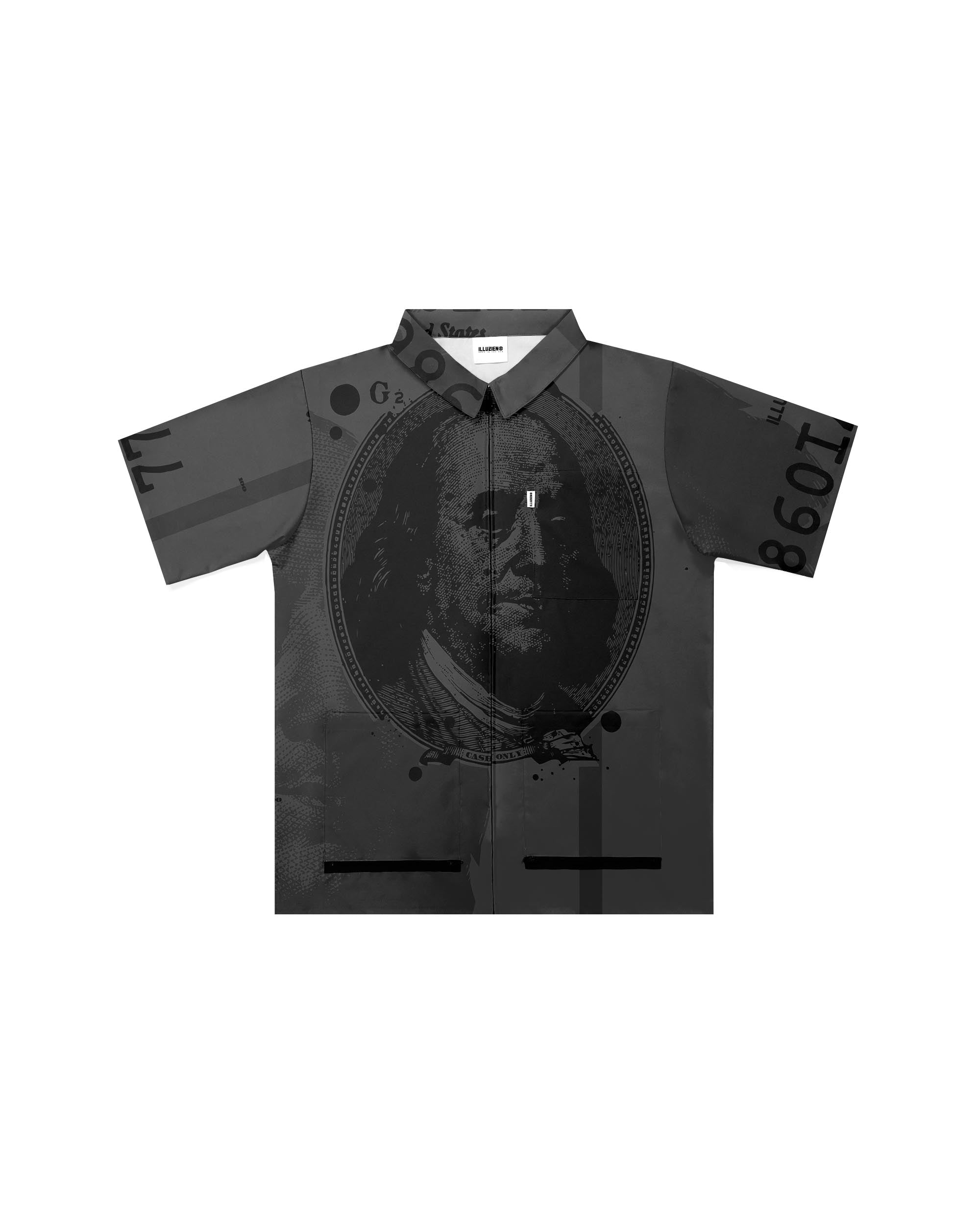 $100 Bill (BLACKOUT) Traditional Barber Jacket