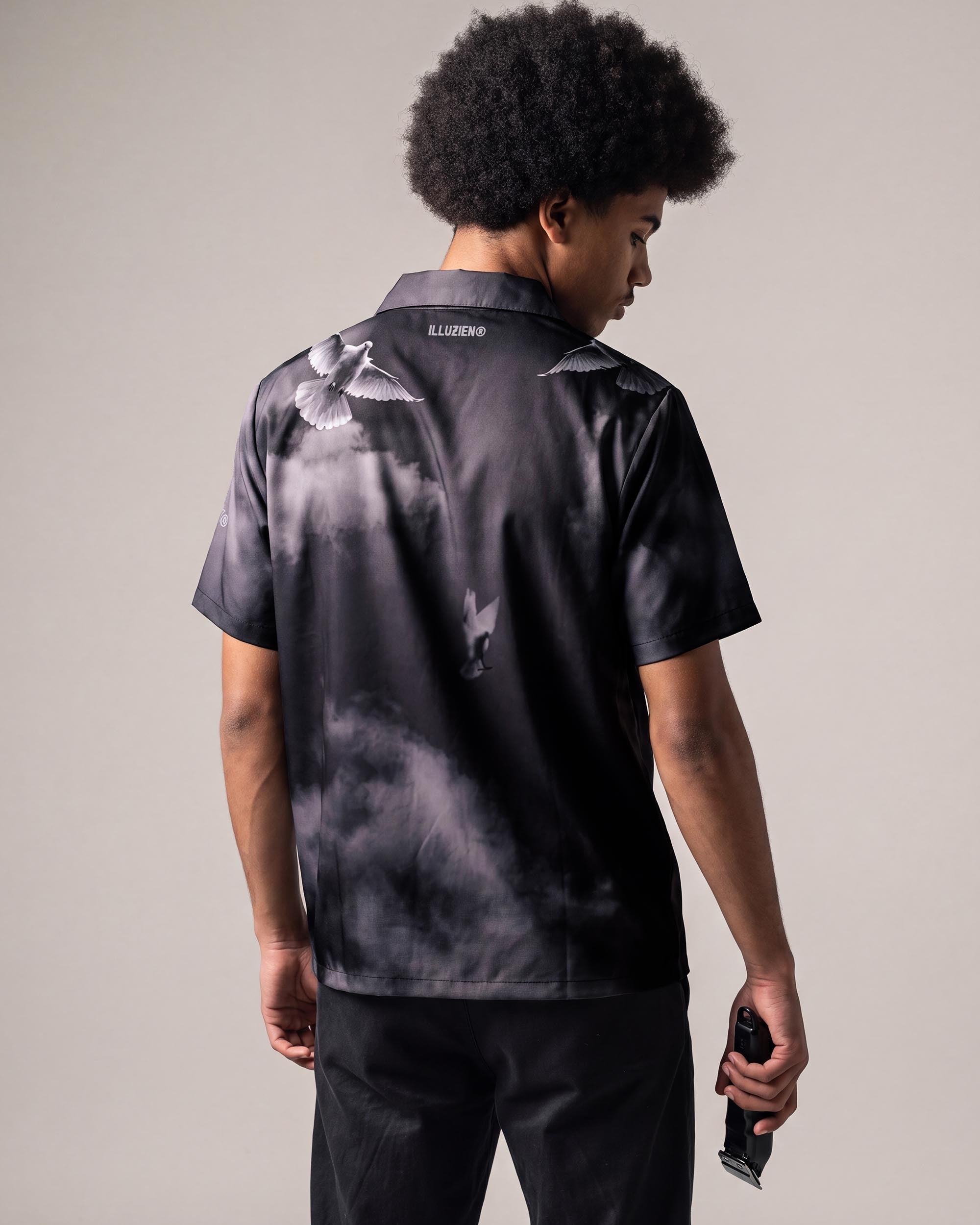 Black Doves Traditional Barber Jacket - back view