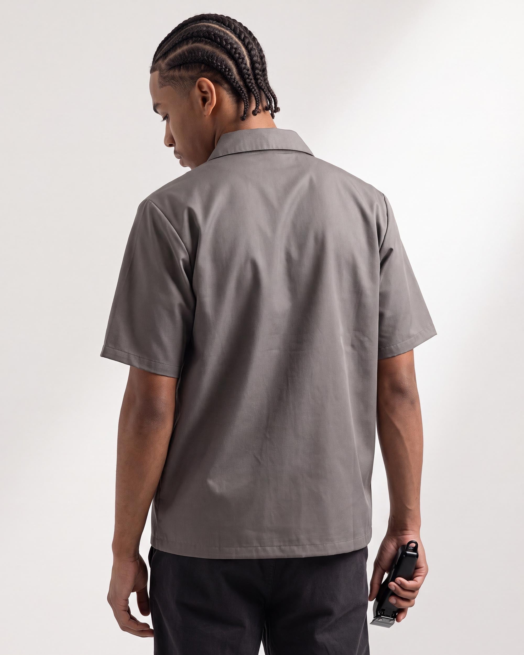 Soot Traditional Barber Jacket - back view