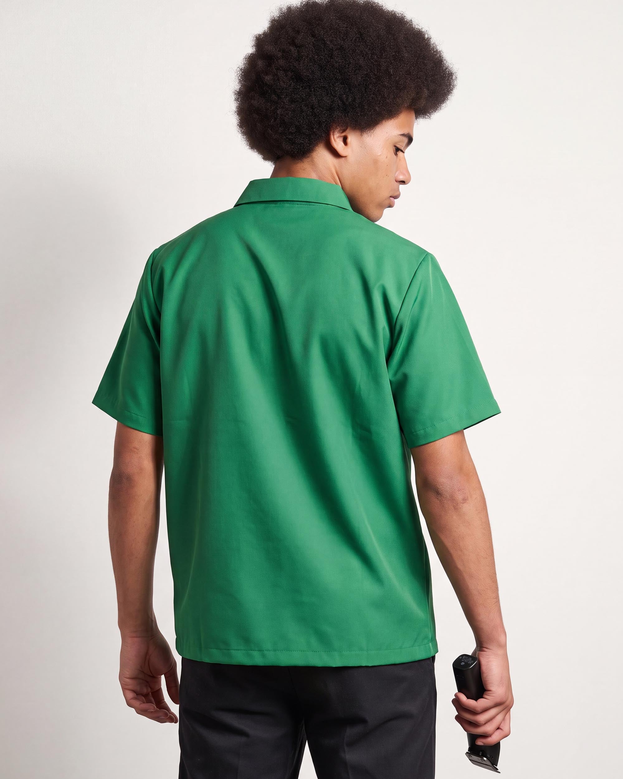 Clover Green Traditional Barber Jacket - back view