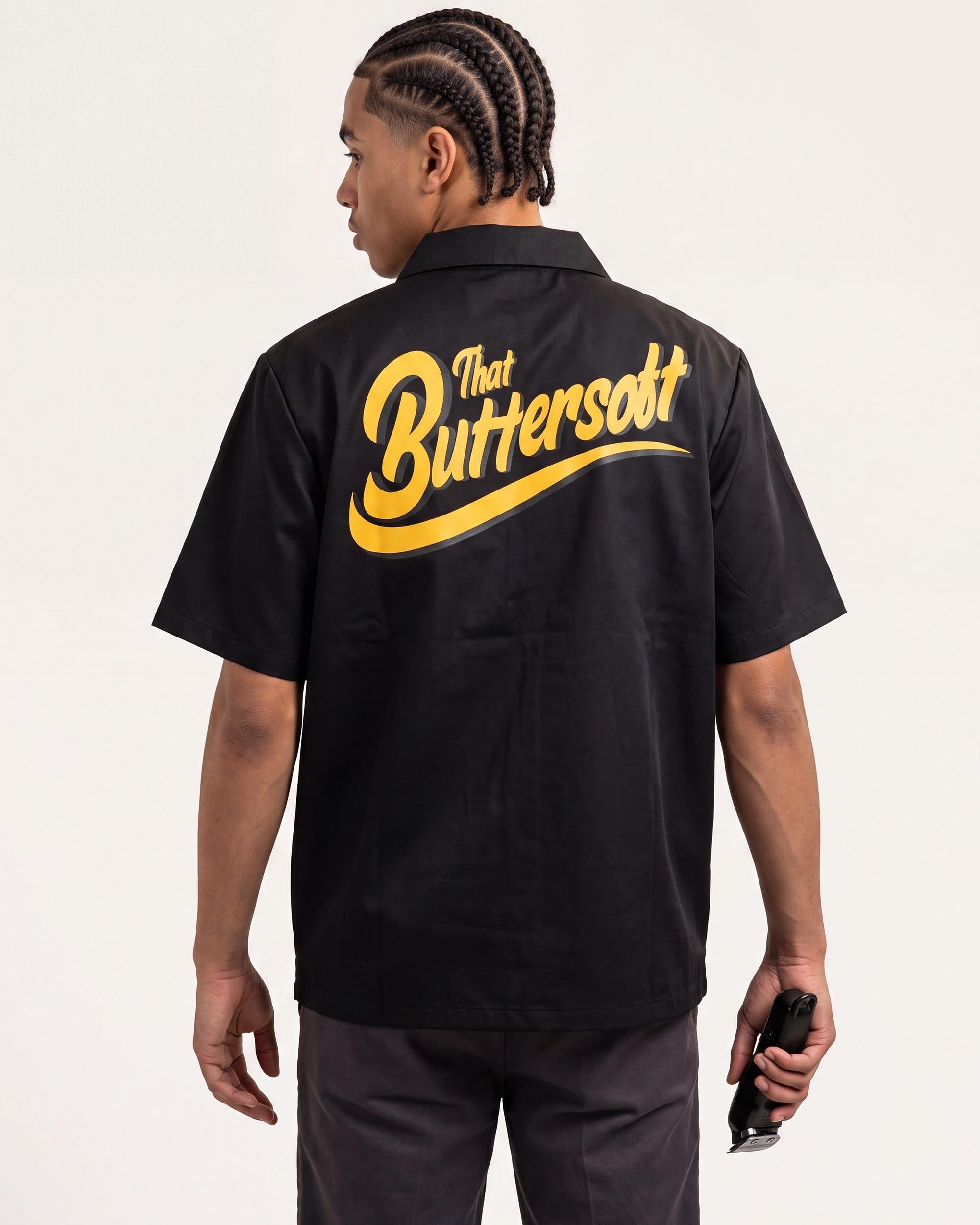 That Buttersoft Traditional Barber Jacket - back view