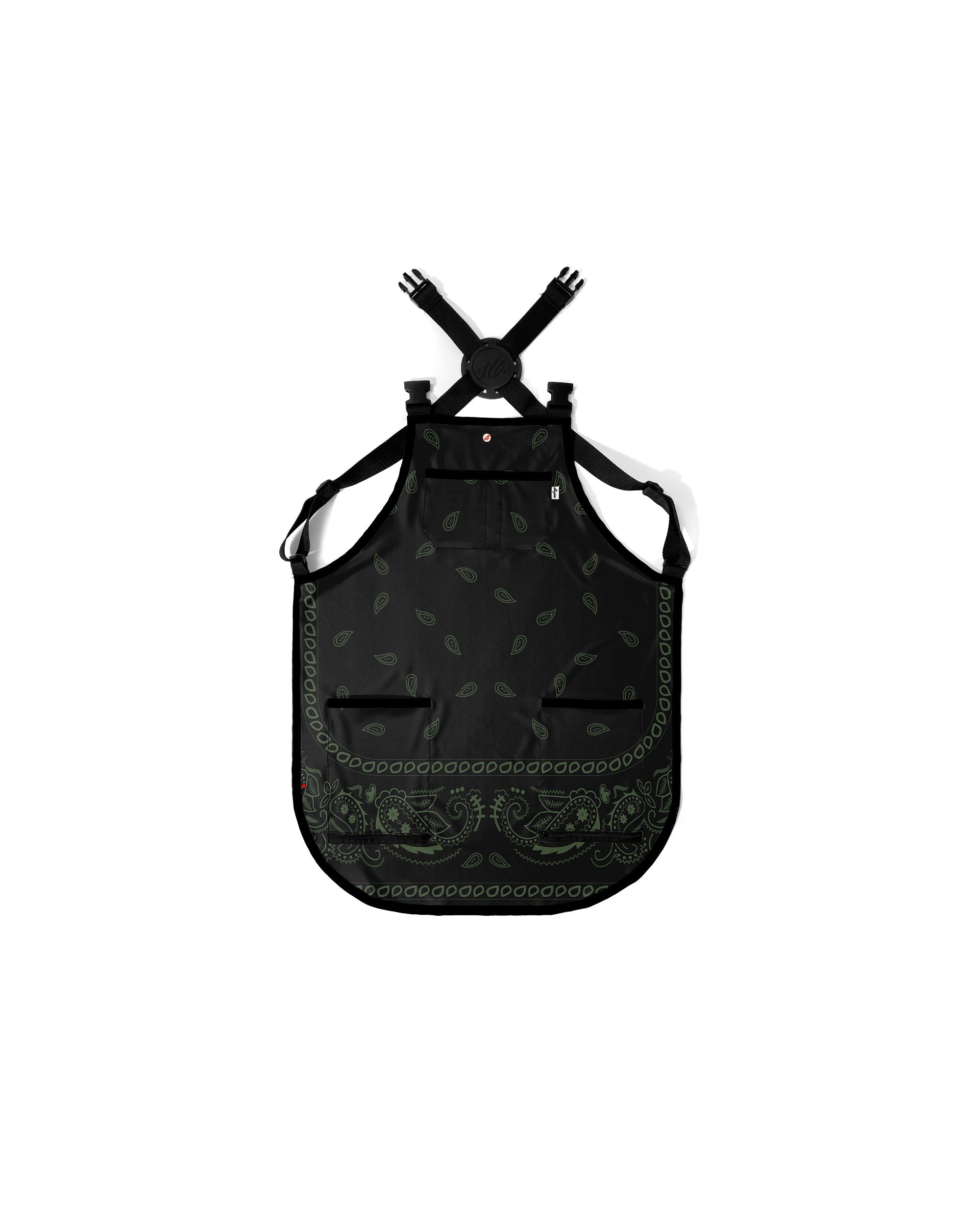 Off-Black & Olive Bandana v2 PRO Apron - Illuzien