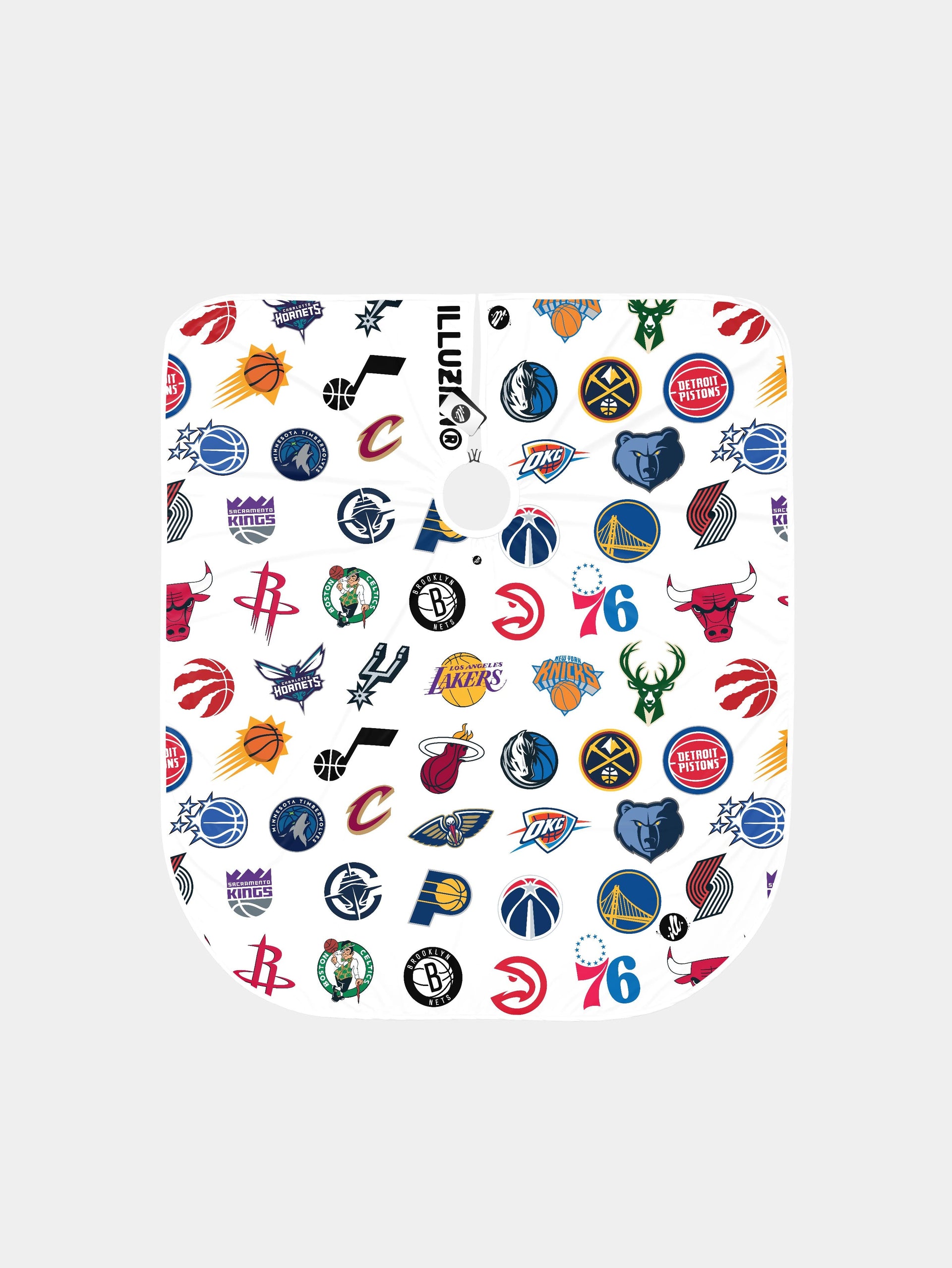 White NBA Primary Multi-Logo PRO Cape