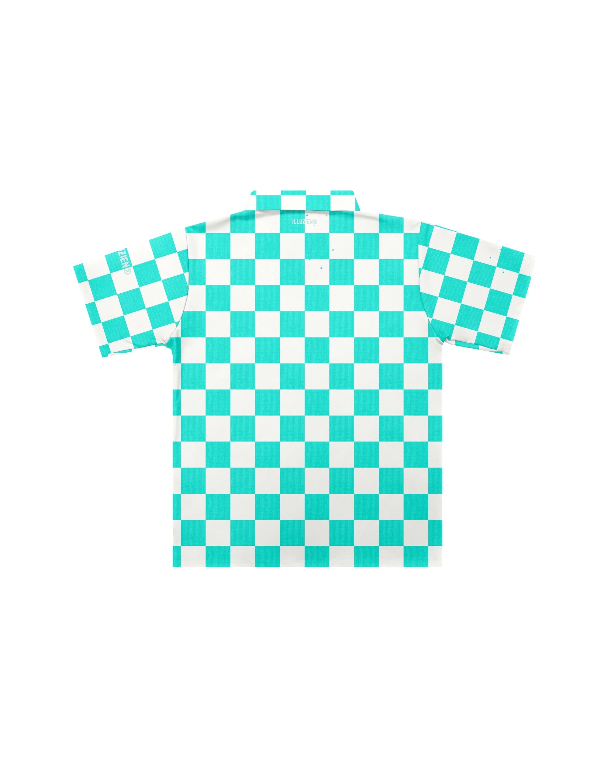 Aquamarine Checker Traditional Barber Jacket-thumbmail-2