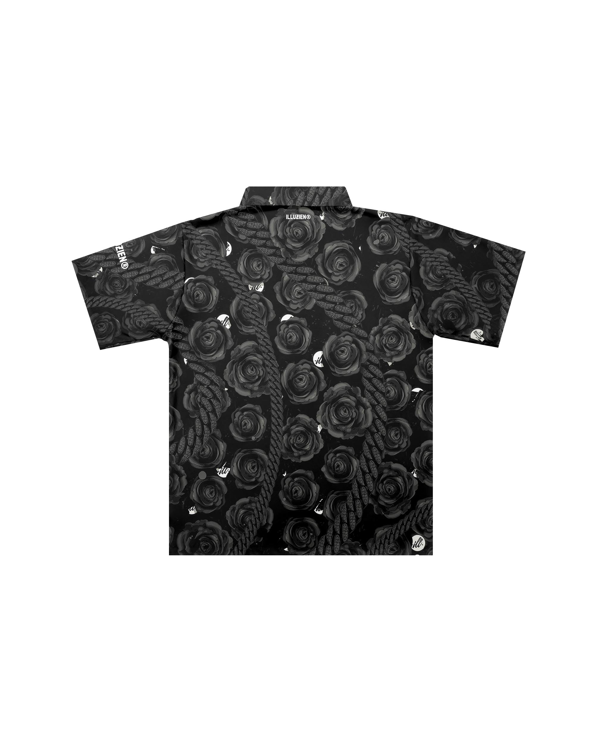 Dead Roses (BLACKOUT) Traditional Barber Jacket-thumbmail-2