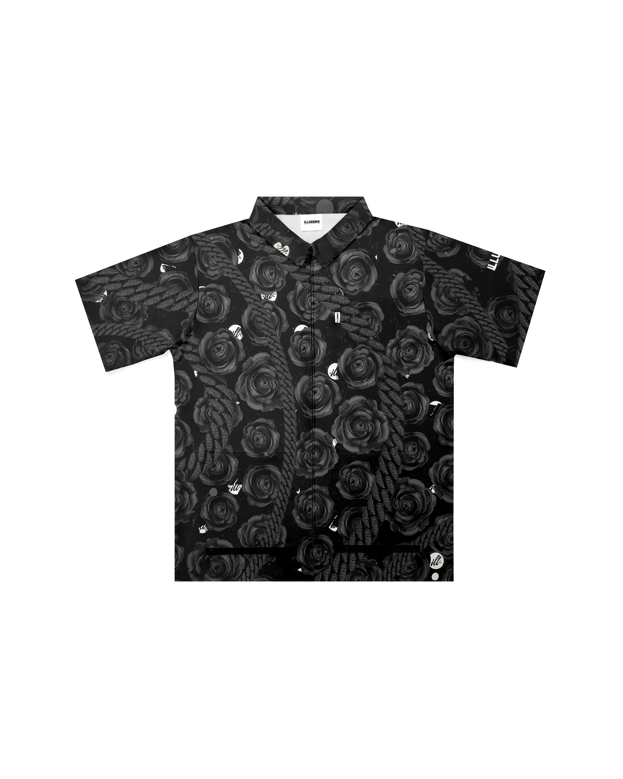 Dead Roses (BLACKOUT) Traditional Barber Jacket