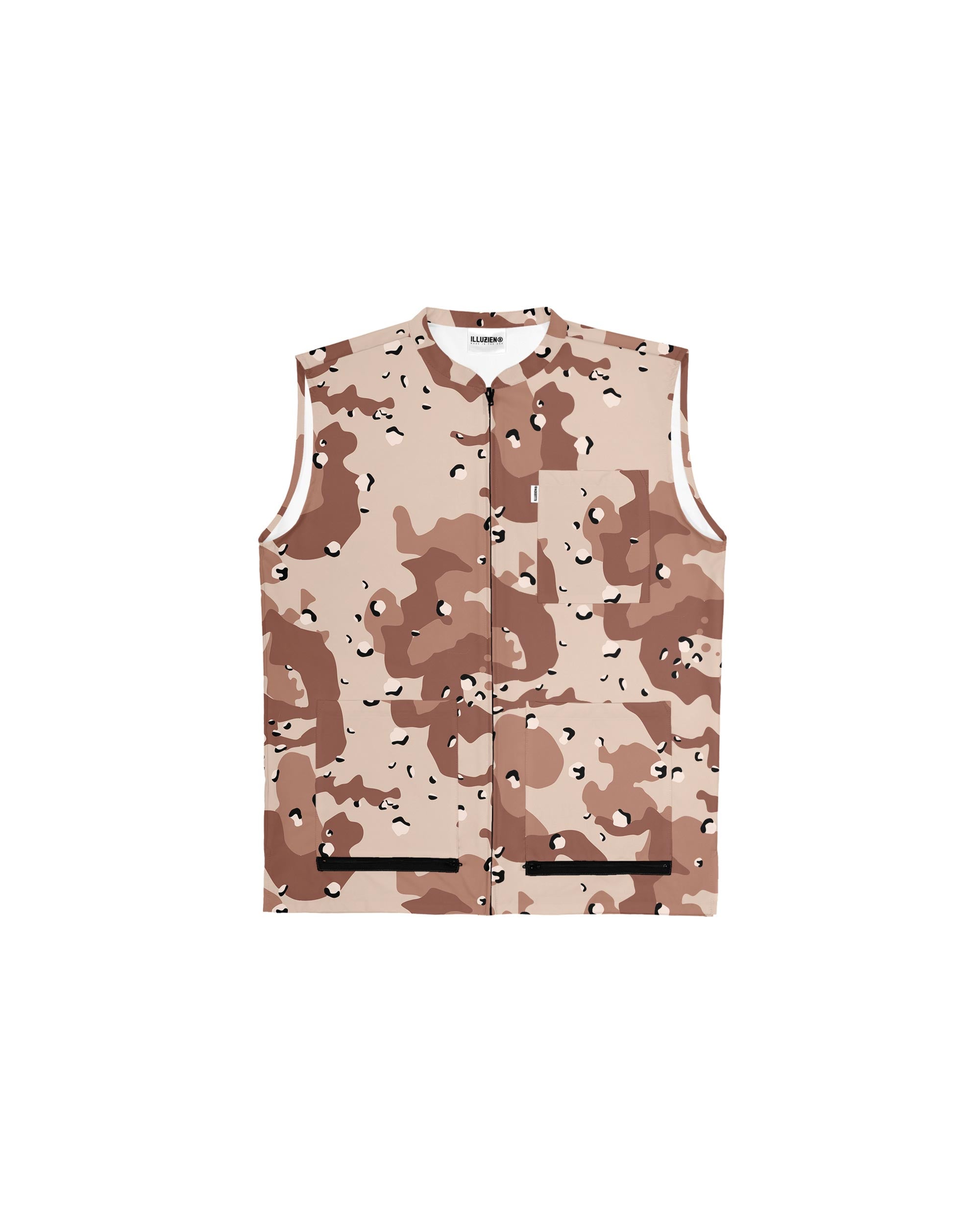 Desert Storm Camo Sleeveless Barber Jacket