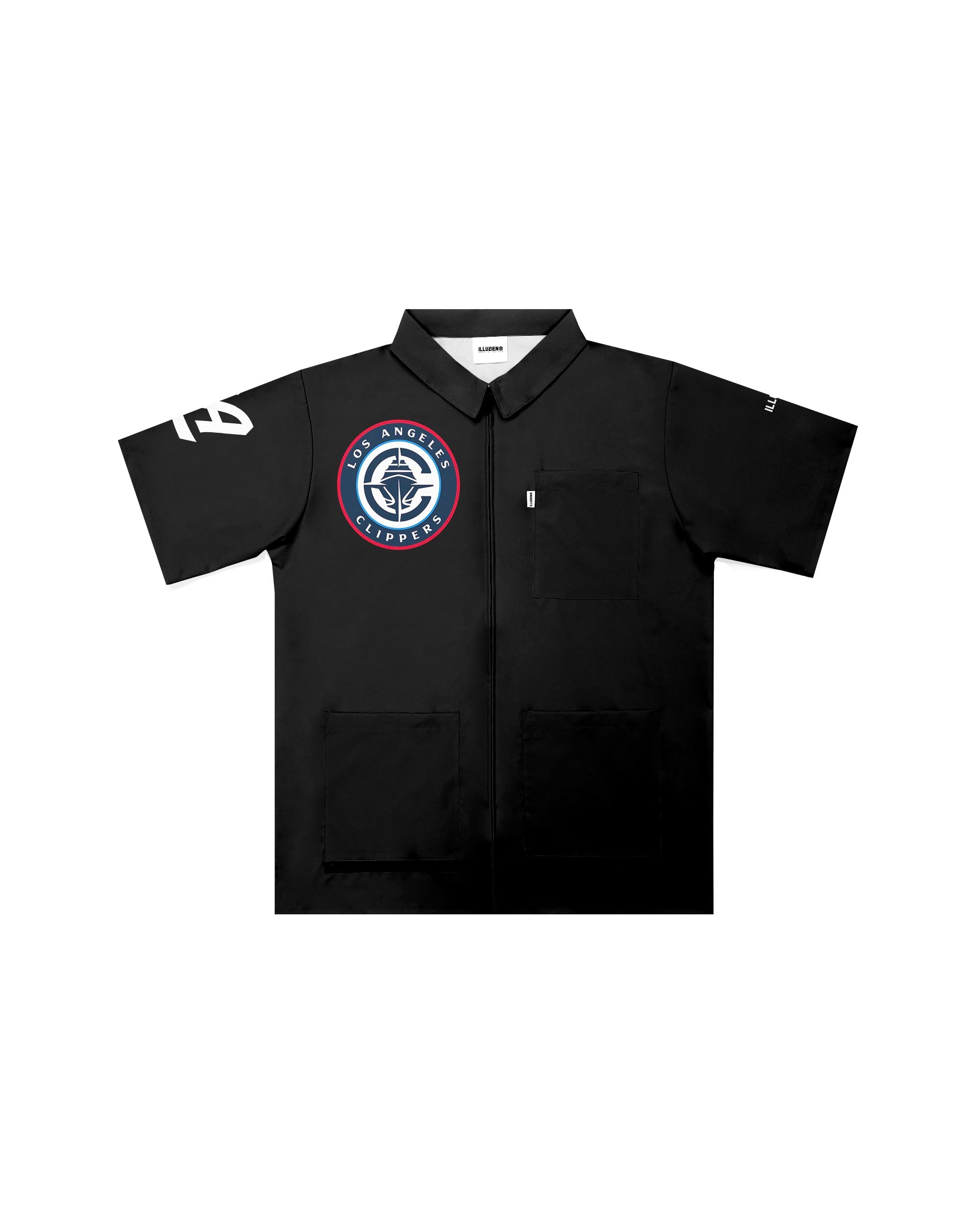 Los Angeles Clippers "Big Logo" Traditional Barber Jacket-thumbmail-2
