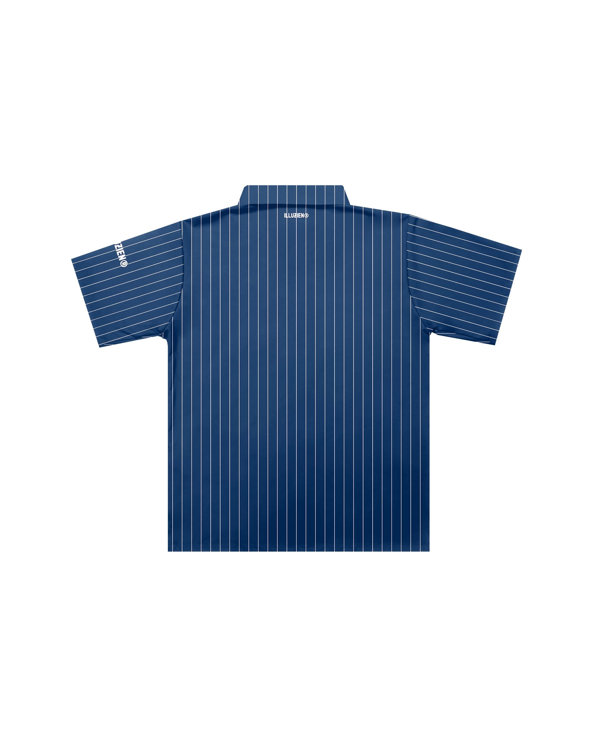 Navy Pinstripe Traditional Barber Jacket