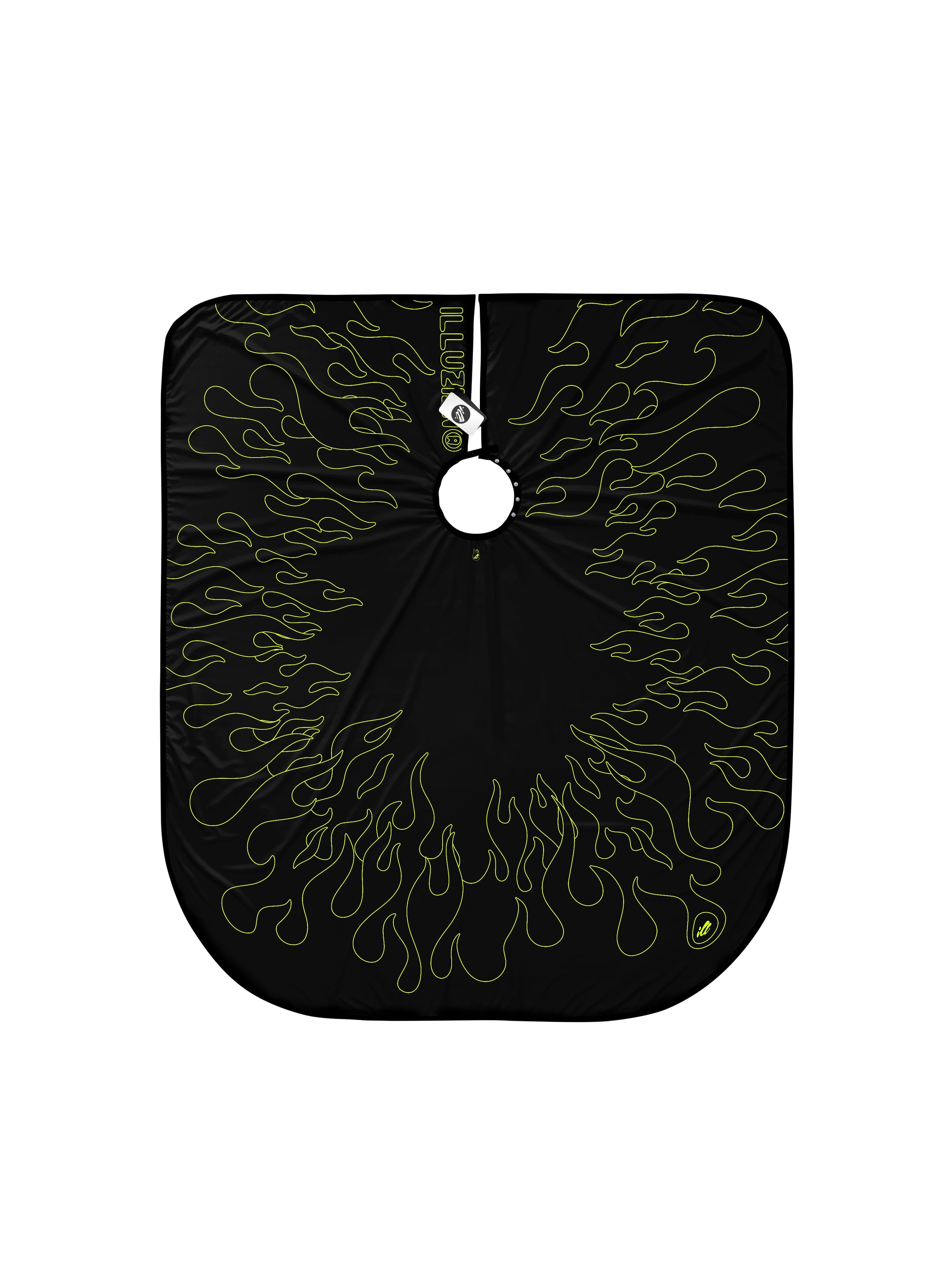 Black/Volt Outline Flames PRO Cape-thumbmail-6