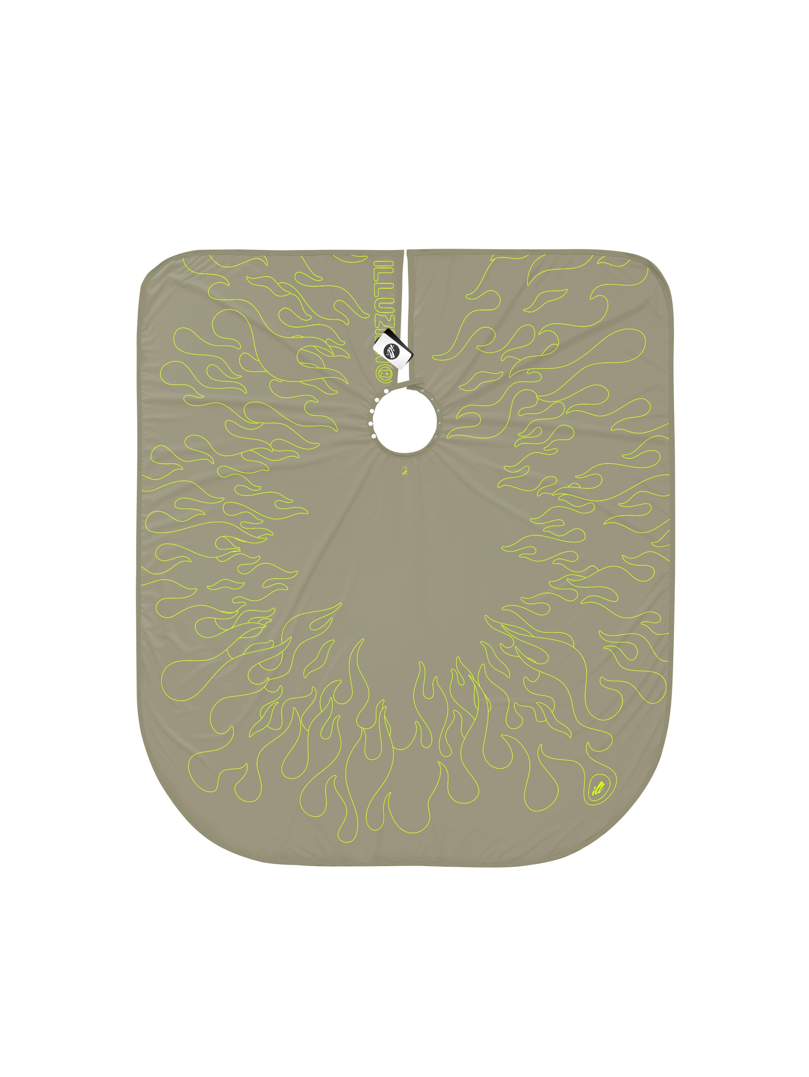 Light Olive/Volt Outline Flames PRO Cape-thumbmail-6