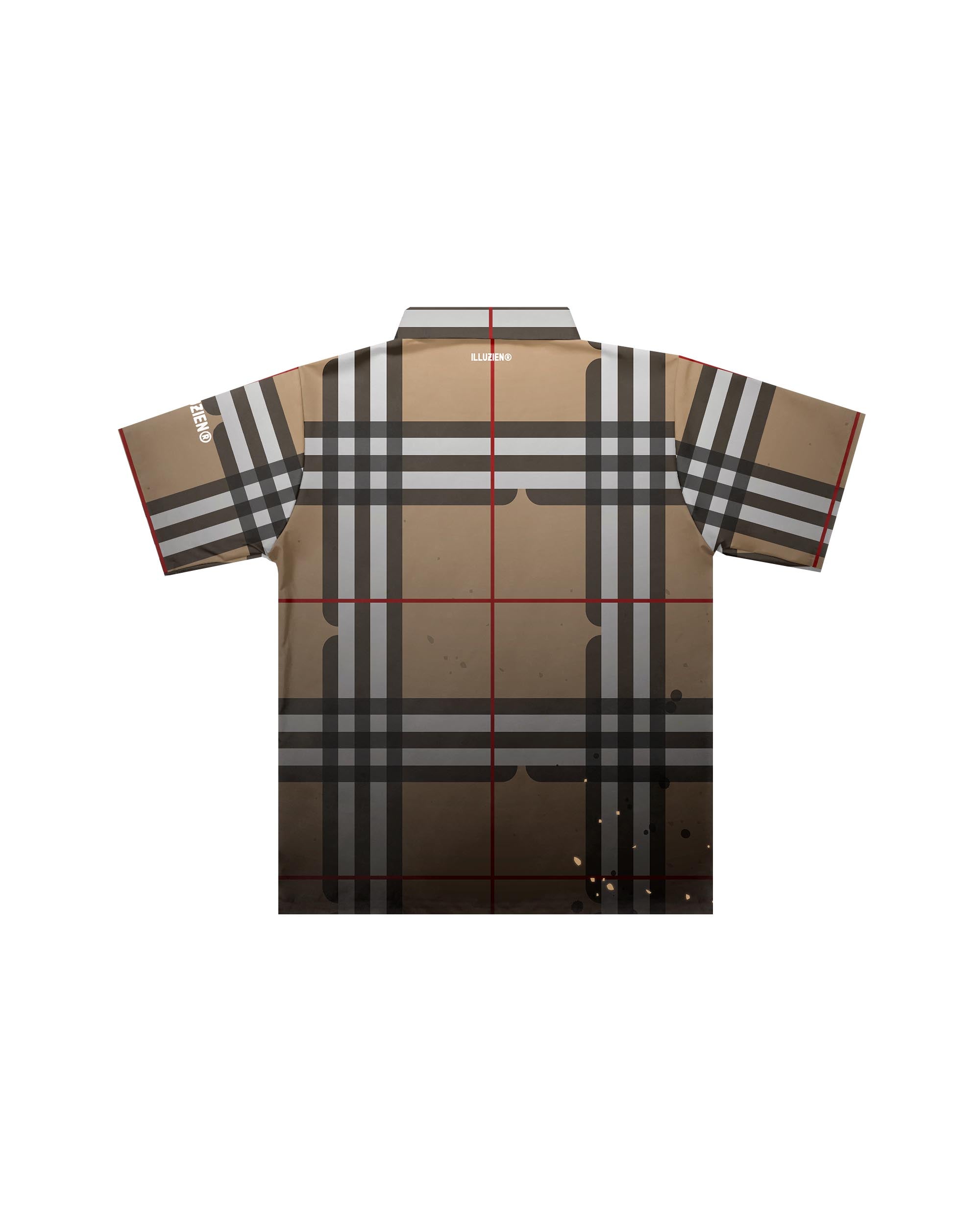Tan Plaid Traditional Barber Jacket