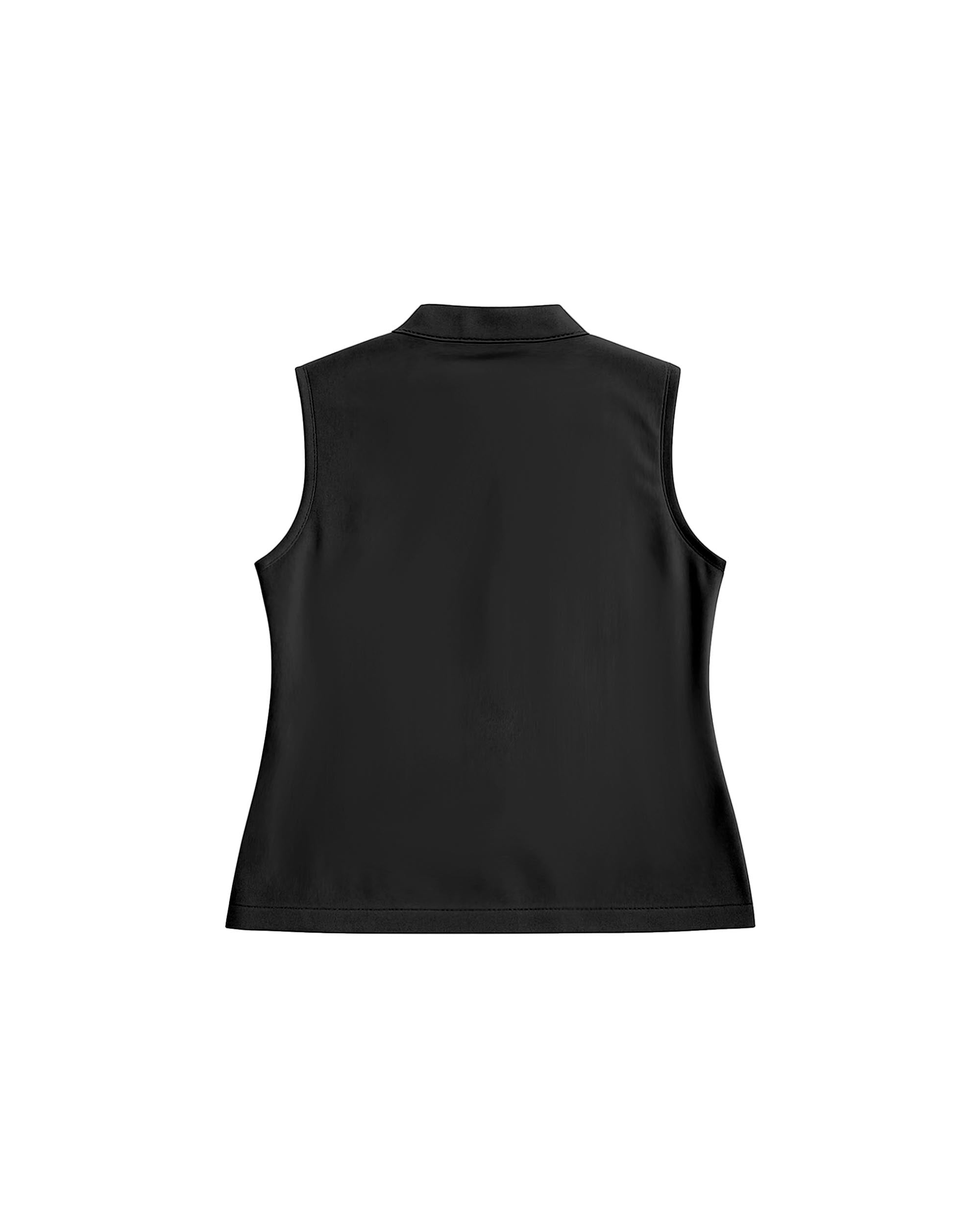 WMNS Black Sleeveless Barber Jacket