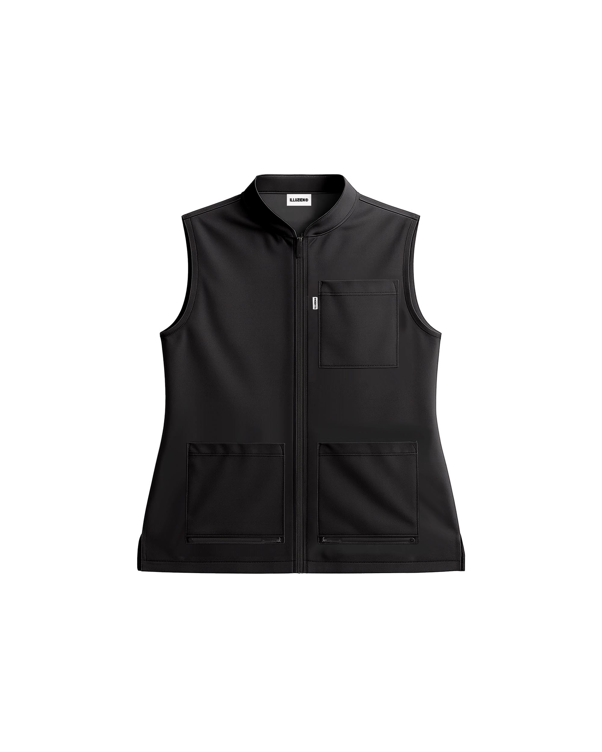 WMNS Black Sleeveless Barber Jacket
