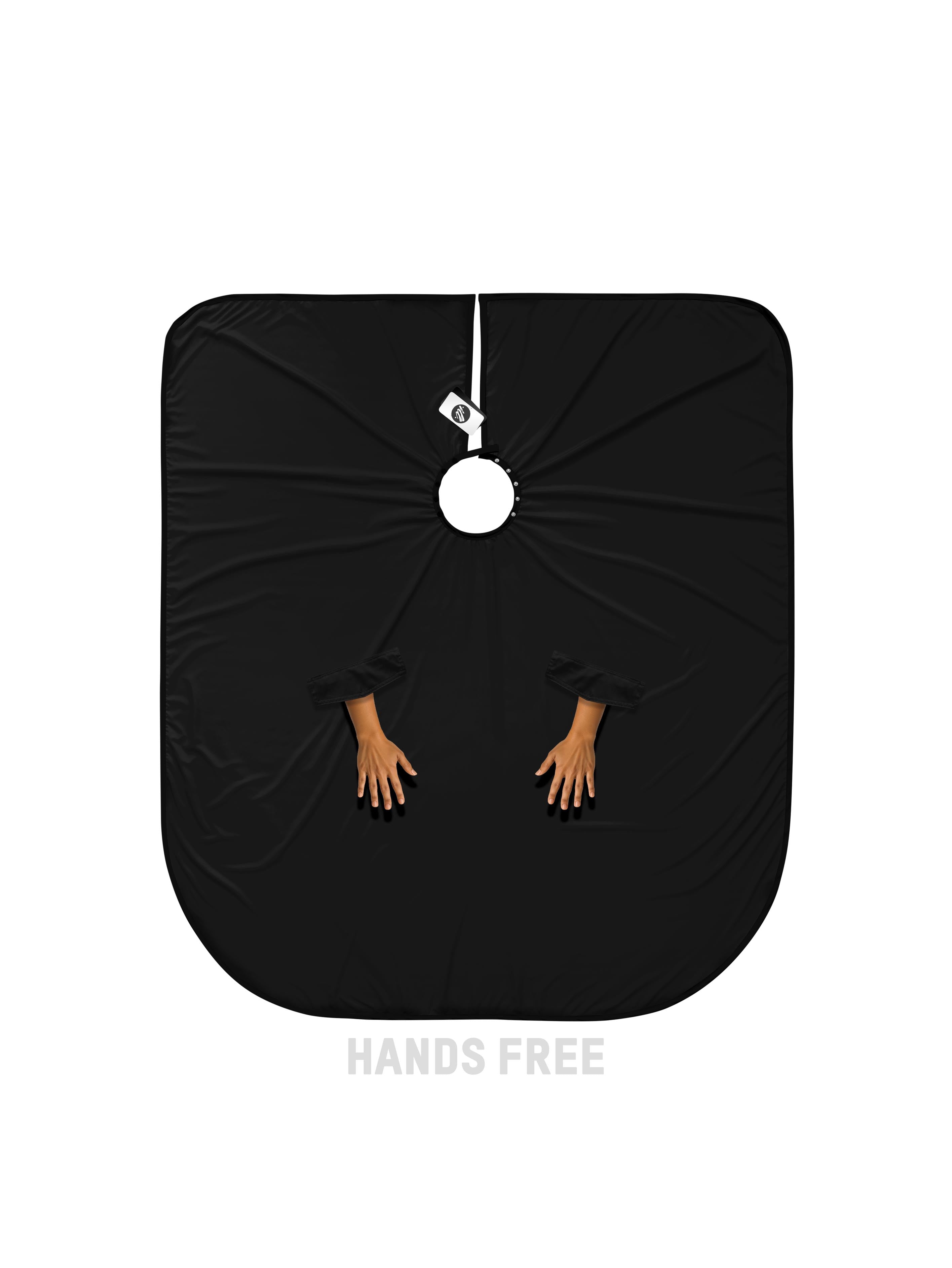HANDS FREE Solid Black PRO Cape-thumbmail-4