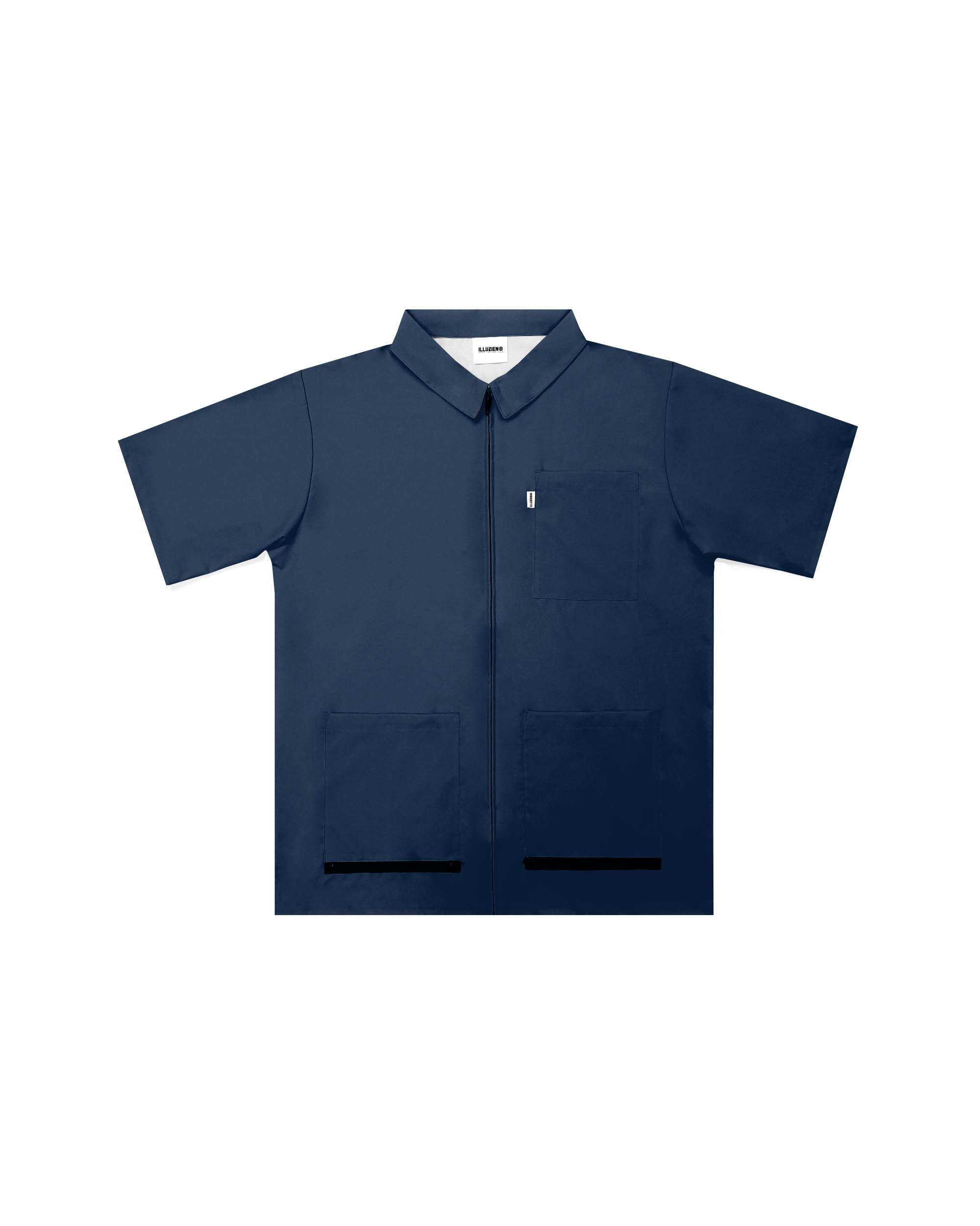 Midnight Blue Traditional Barber Jacket - Illuzien