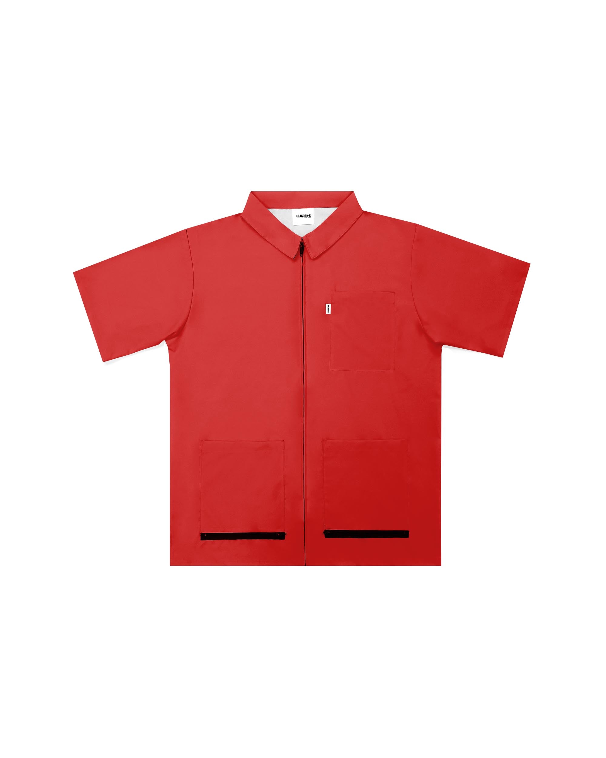 Power Red Traditional Barber Jacket - Illuzien