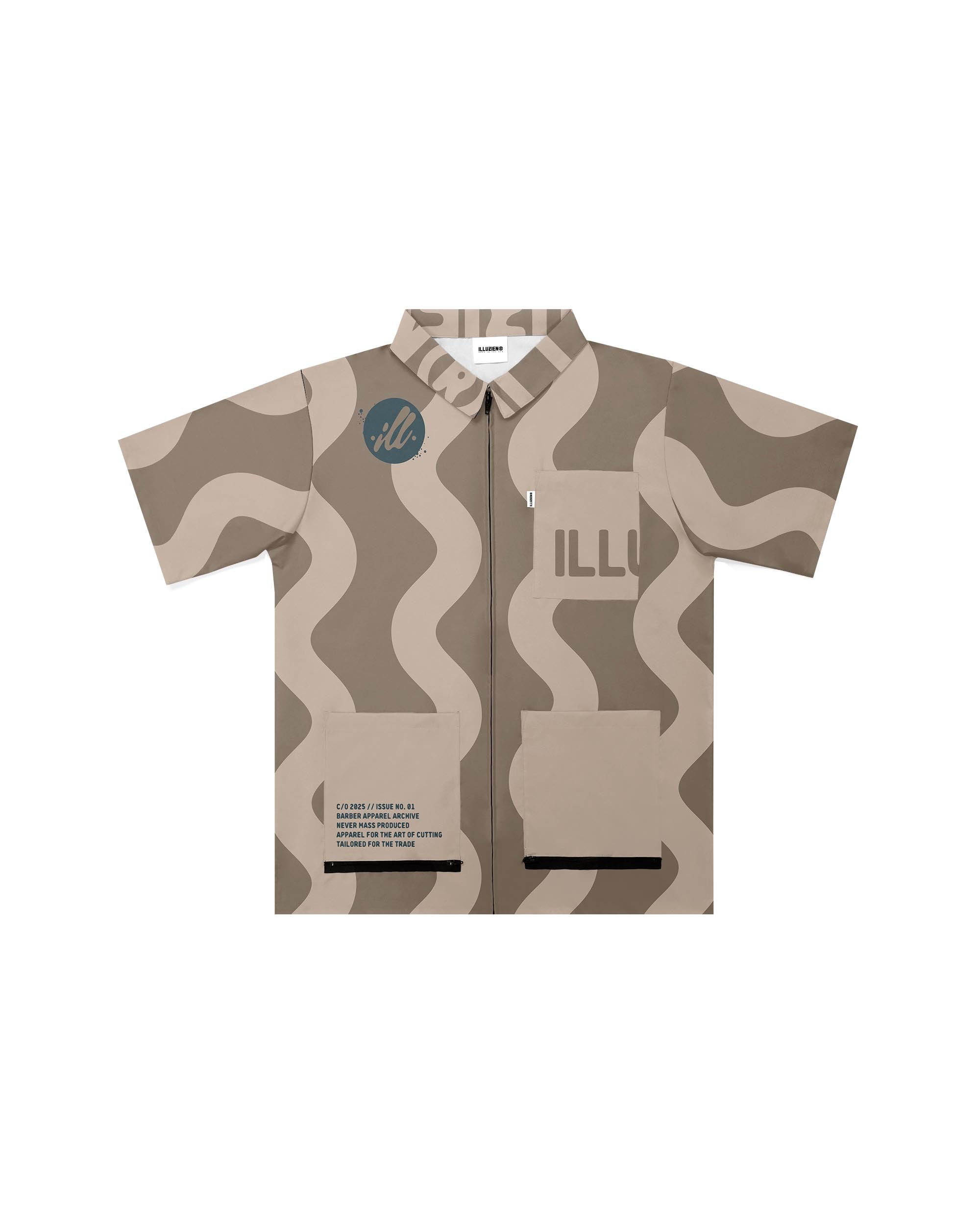 Brown/Sand SQG Traditional Barber Jacket