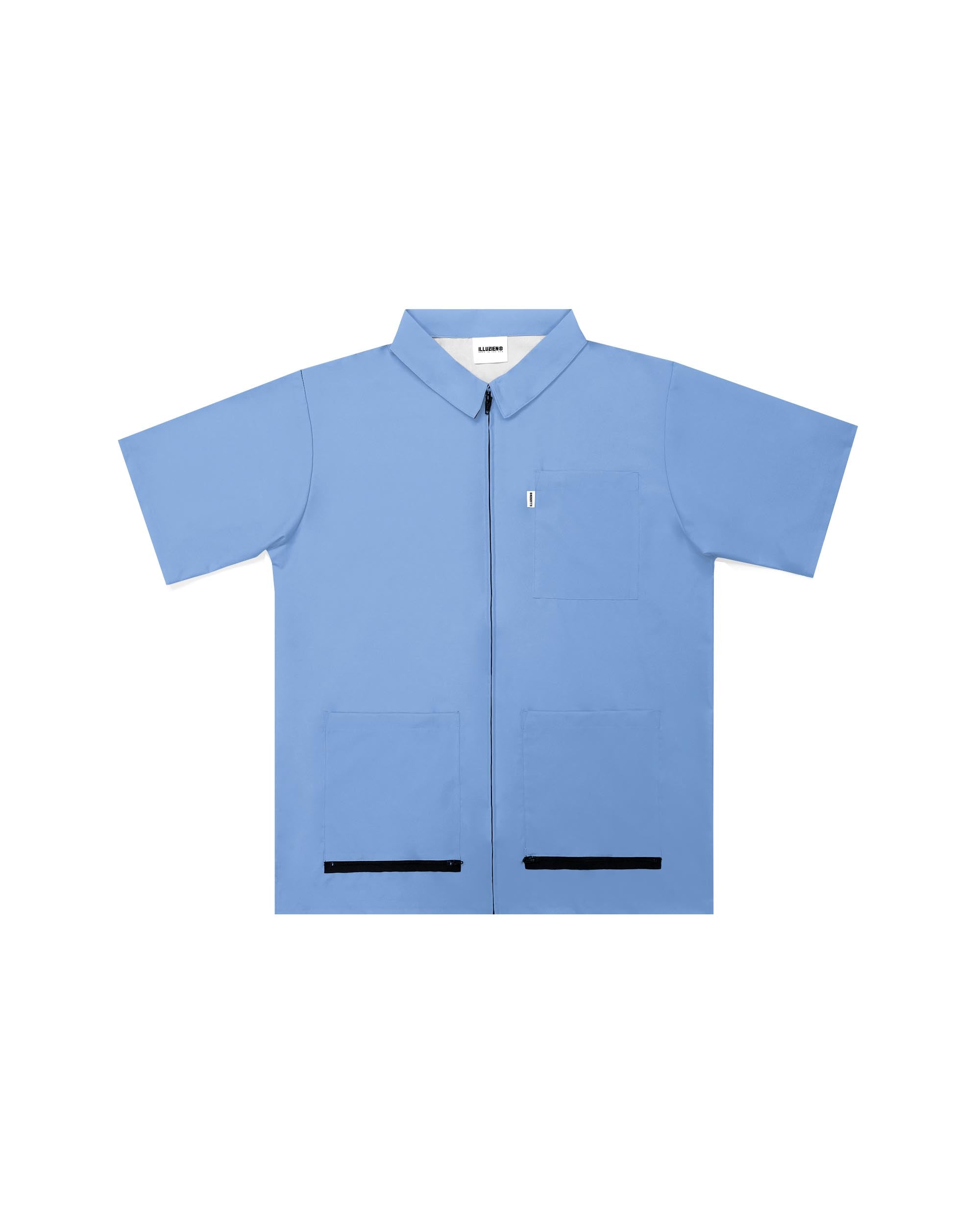 Vista Blue Traditional Barber Jacket - Illuzien
