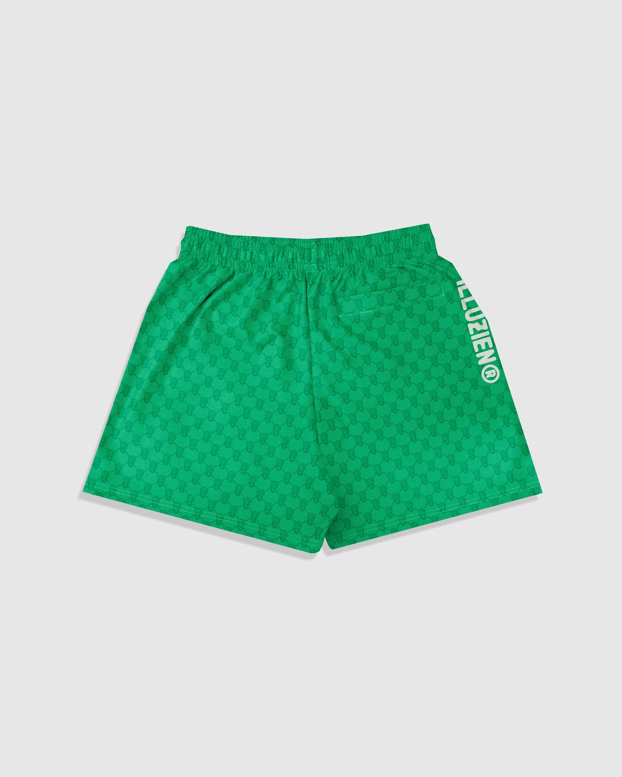 Green Ski Mask 6 in. Shorts - Illuzien