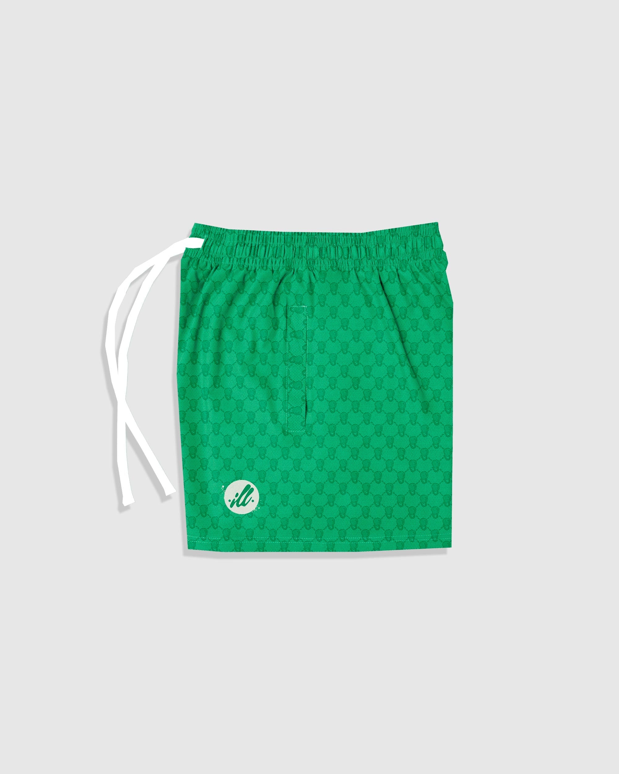 Green Ski Mask 6 in. Shorts - Illuzien