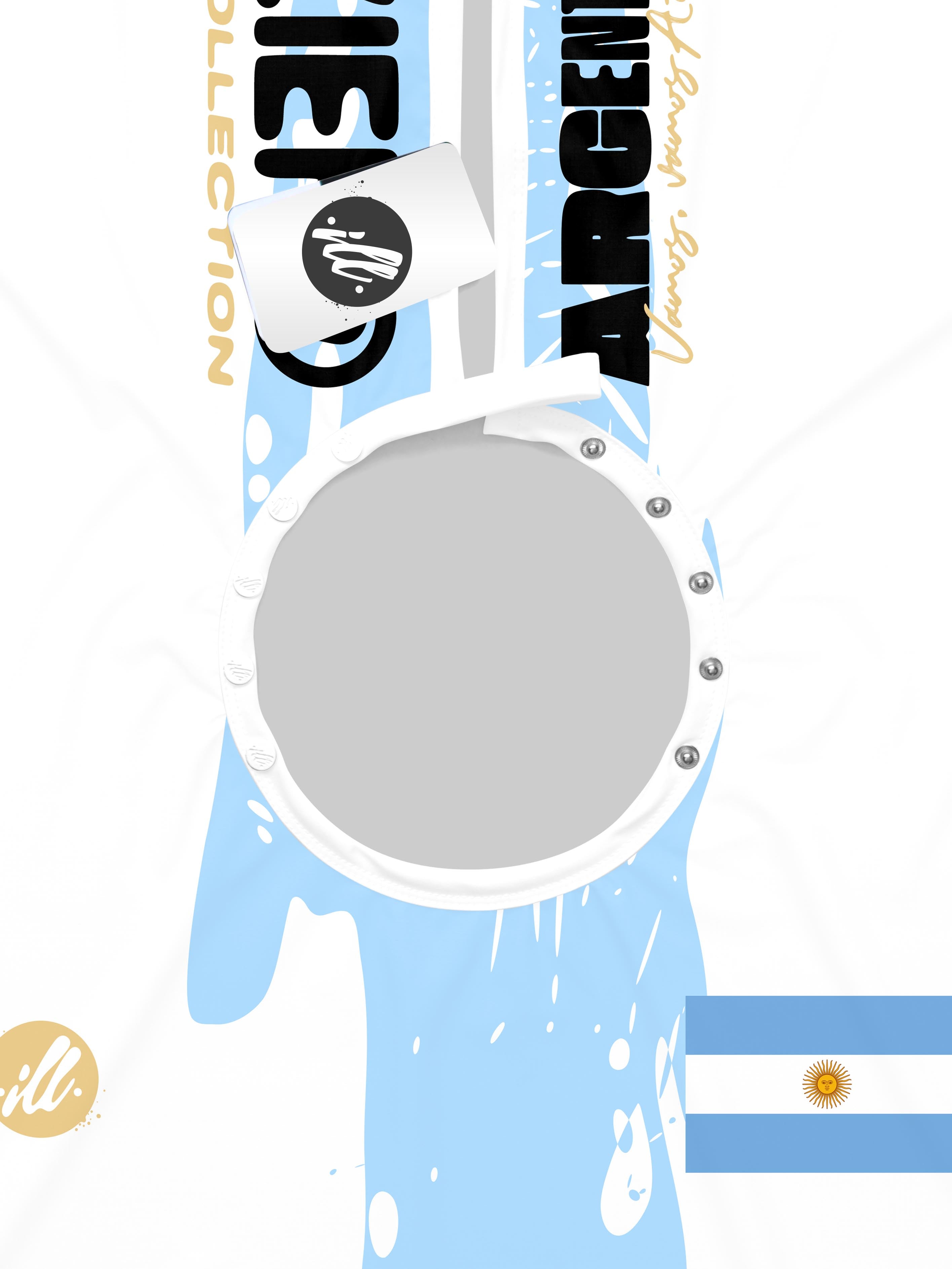 White Argentina Futbol PRO Cape-thumbmail-5
