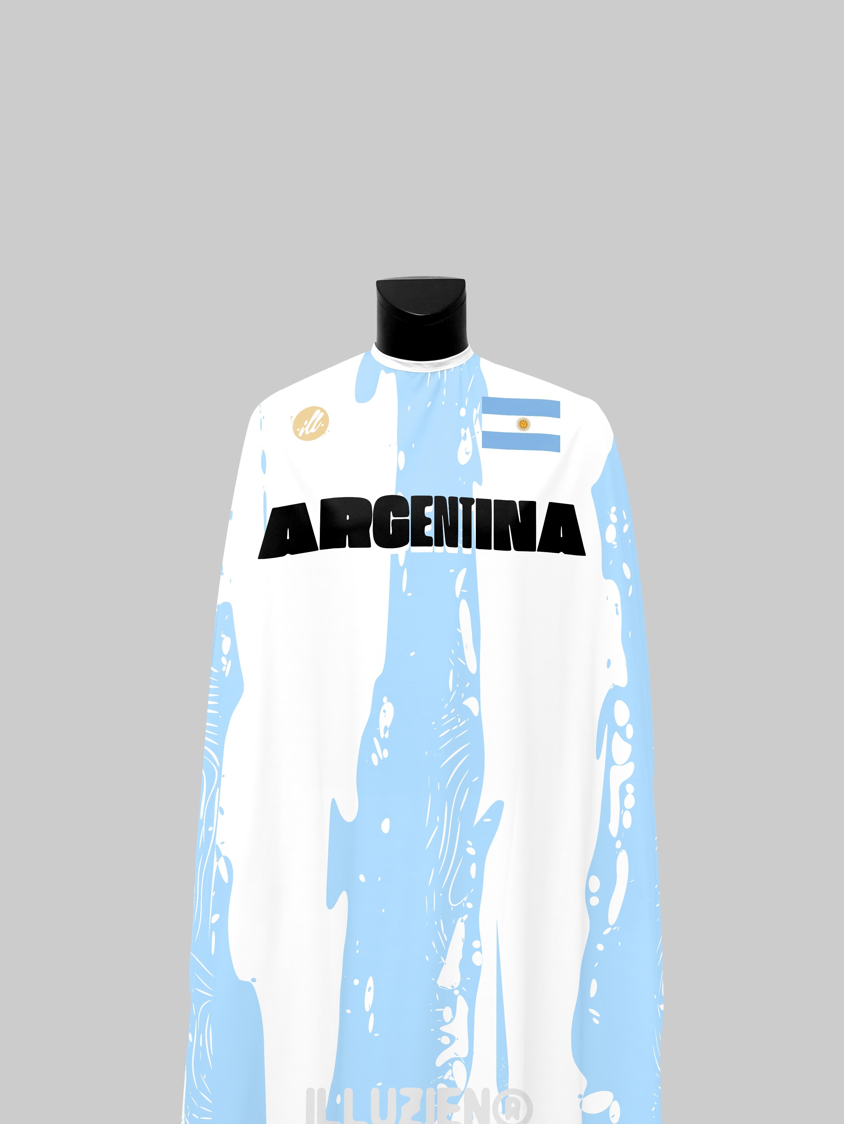 White Argentina Futbol PRO Cape-thumbmail-2