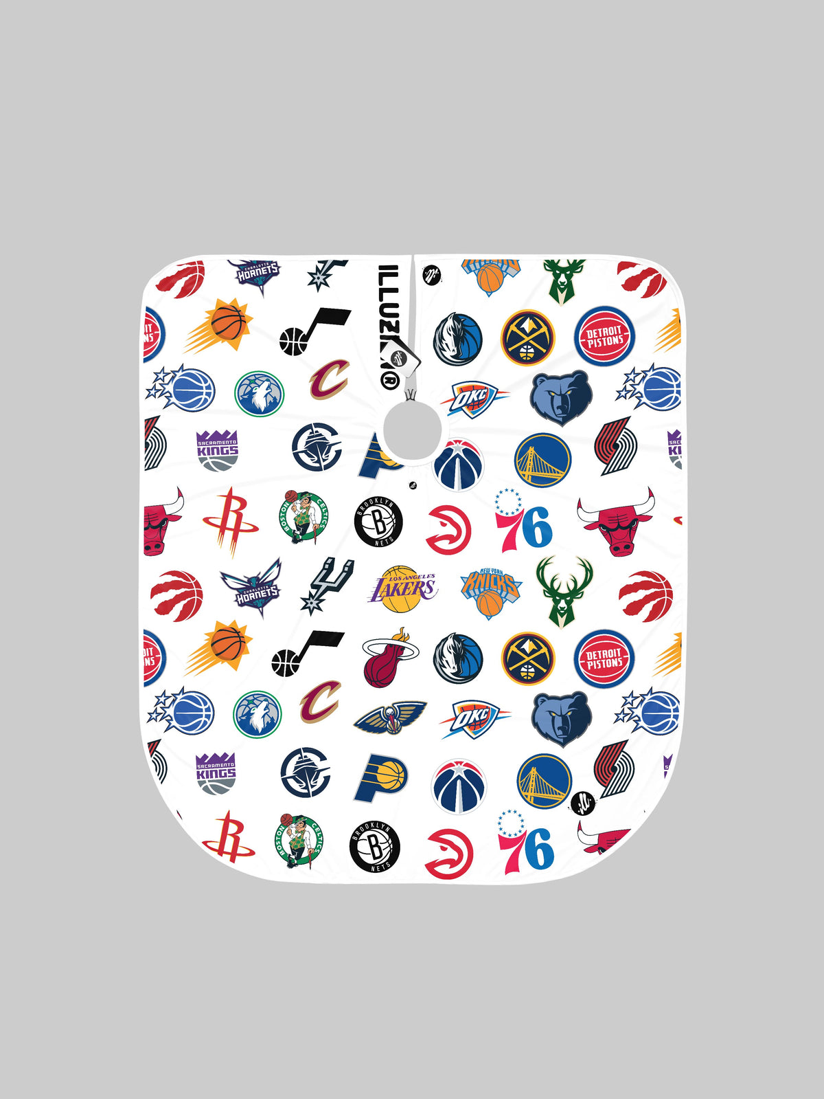 White NBA Primary Multi-Logo PRO Cape