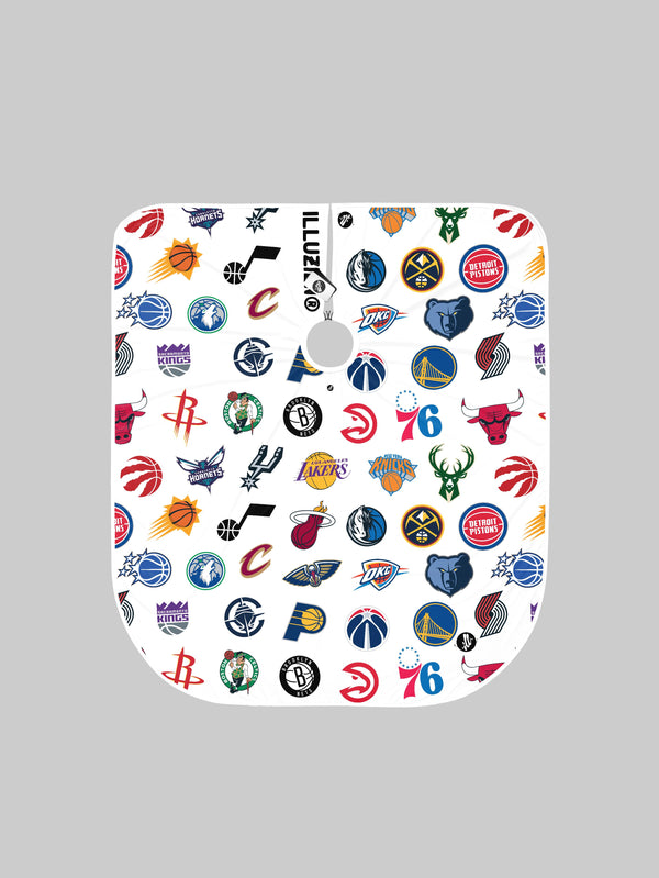 White NBA Primary Multi-Logo PRO Cape