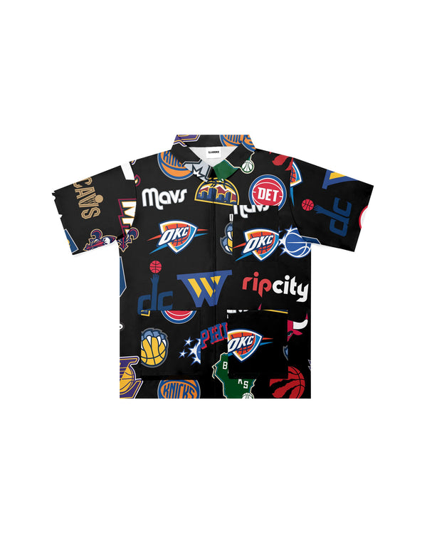 NBA Secondary Multi-Logo Traditional Barber Jacket