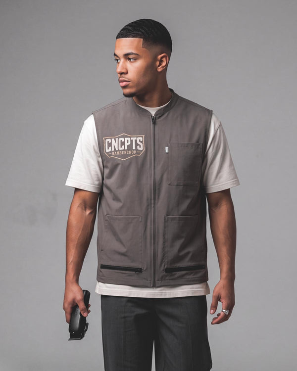 CUSTOM Solid Color Sleevless Barber Jacket