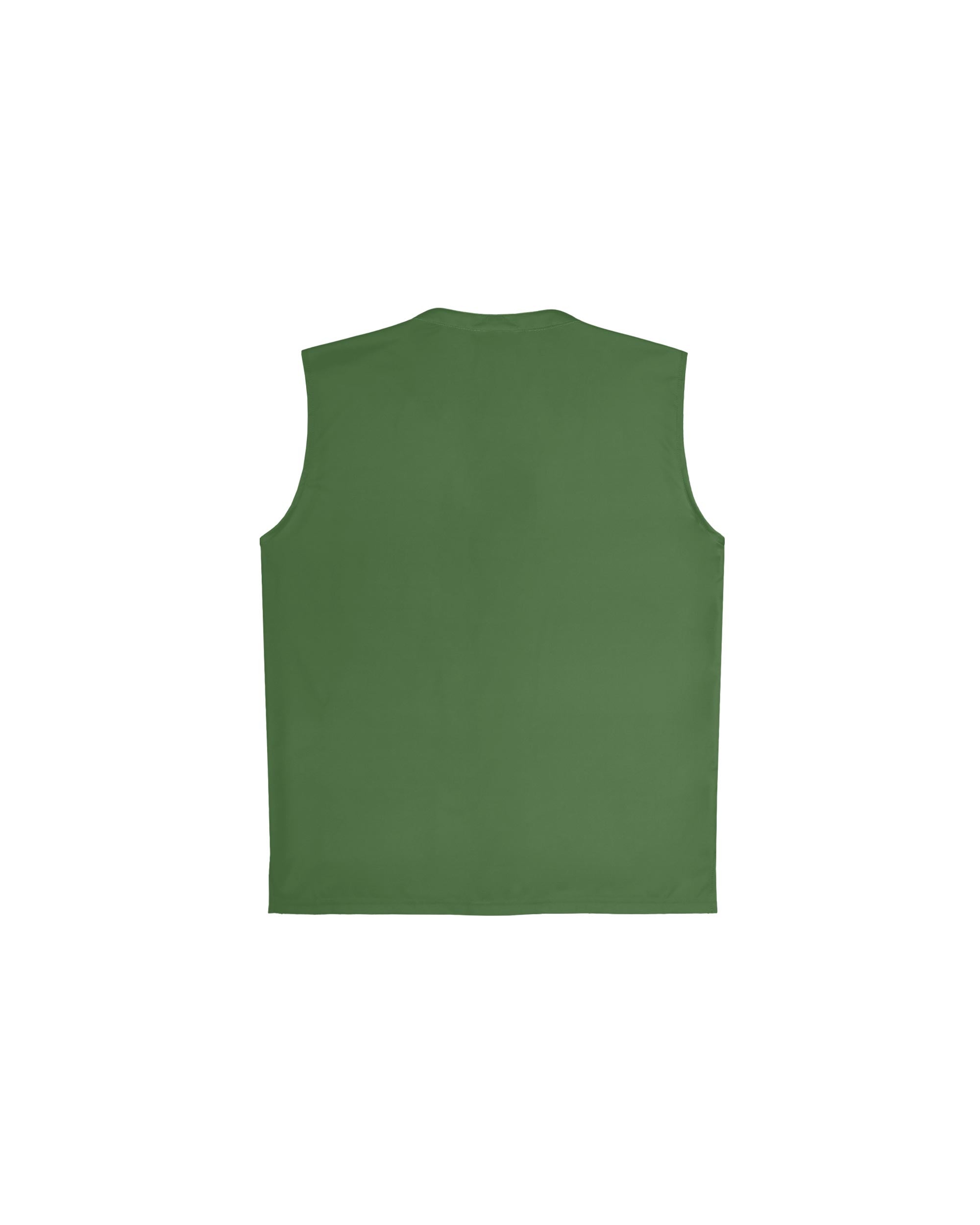 Moss Sleeveless Barber Jacket