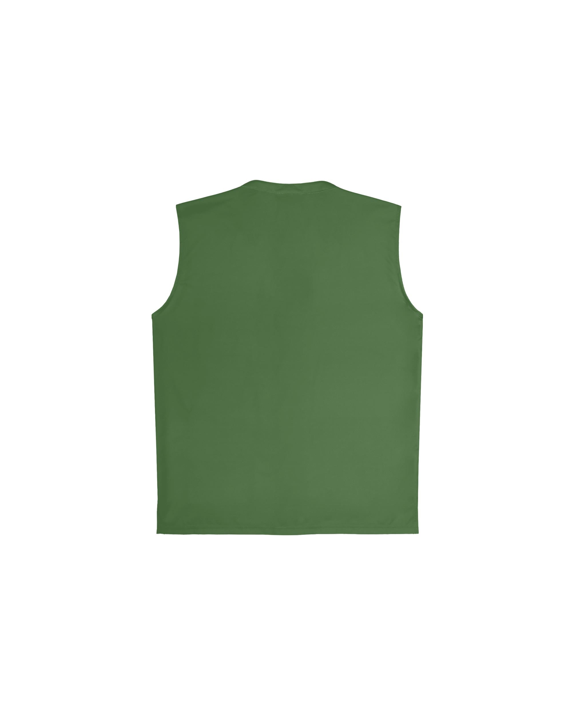 Moss Sleeveless Barber Jacket-thumbmail-2