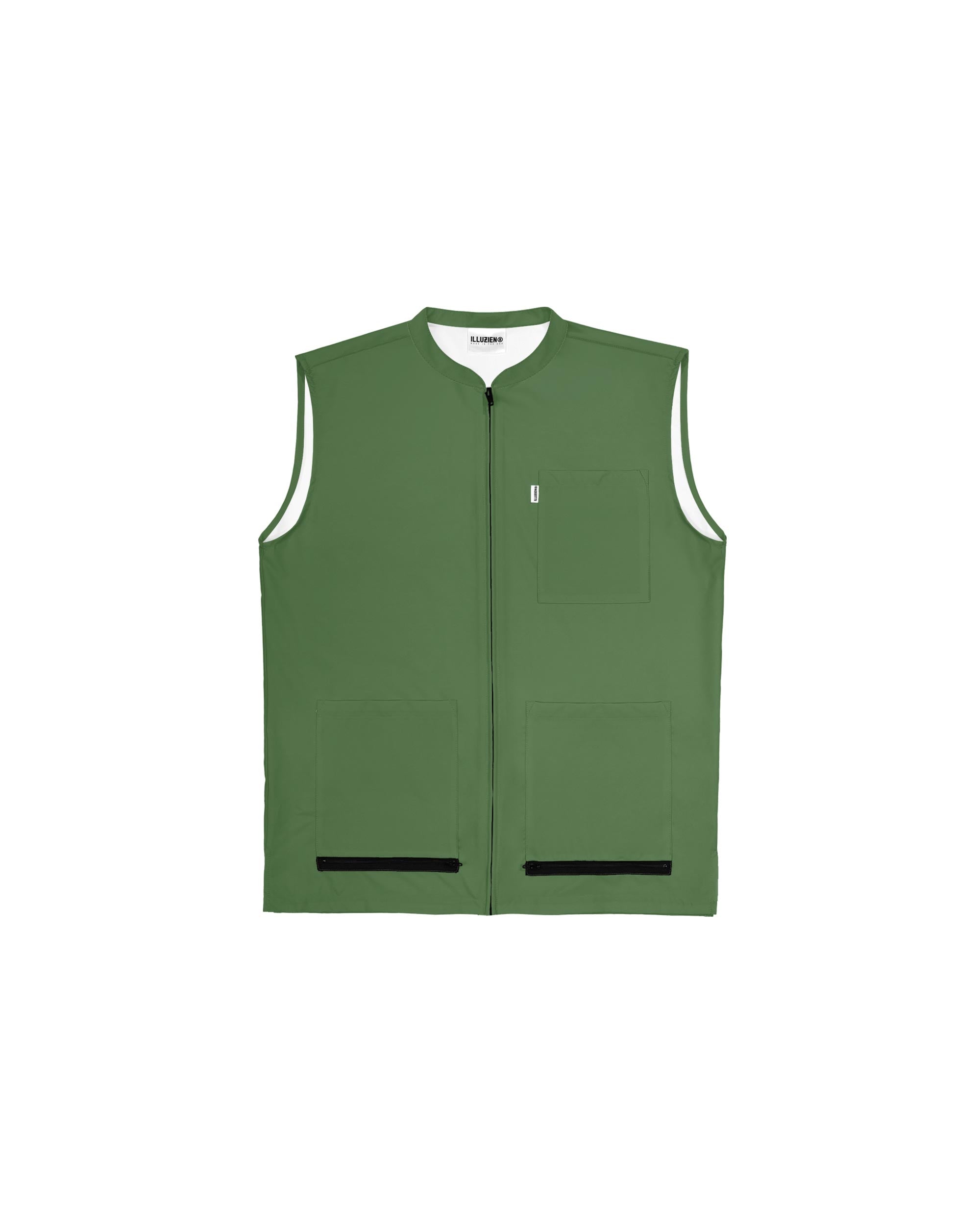 Moss Sleeveless Barber Jacket