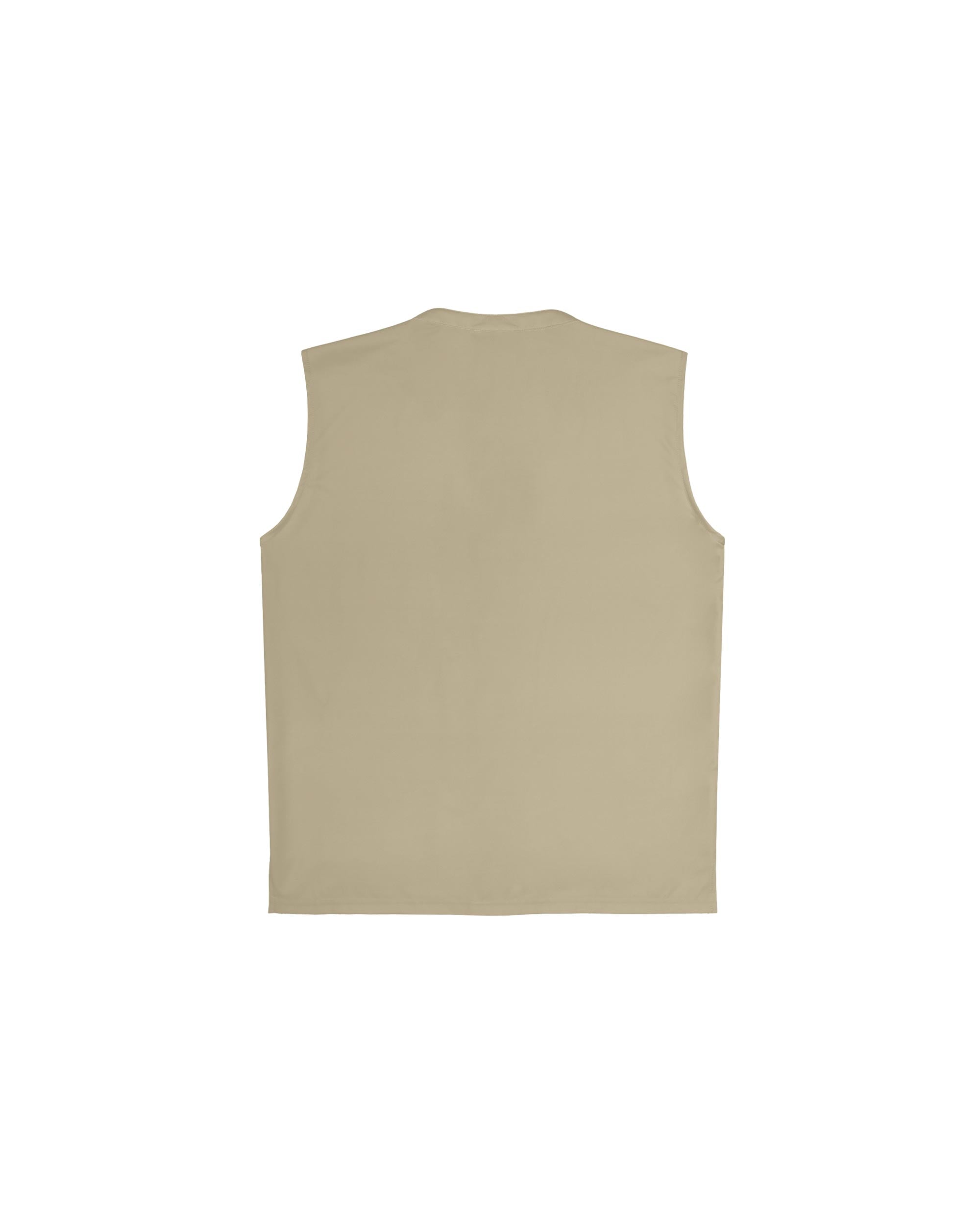 Sand Sleeveless Barber Jacket