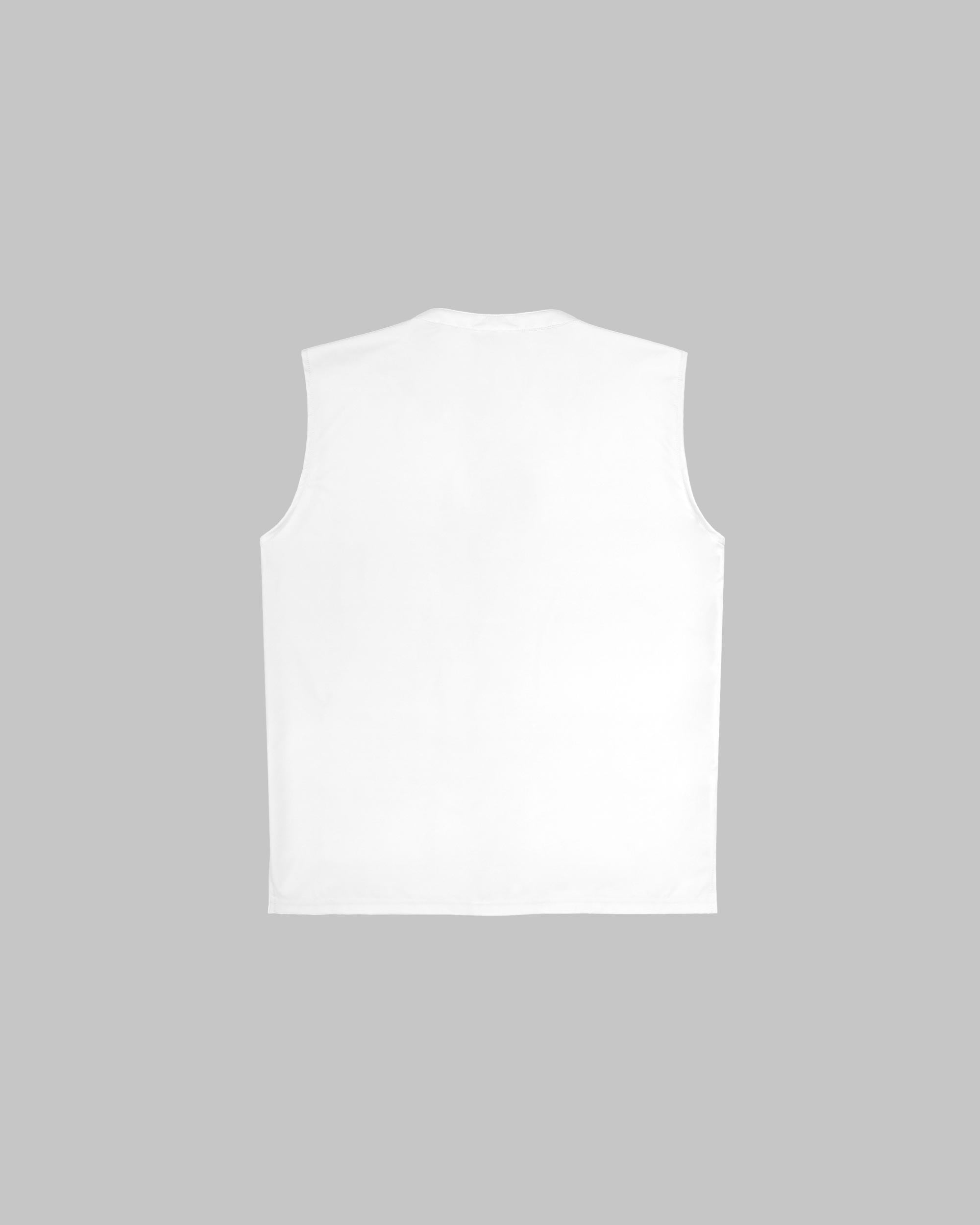 White Sleeveless Barber Jacket