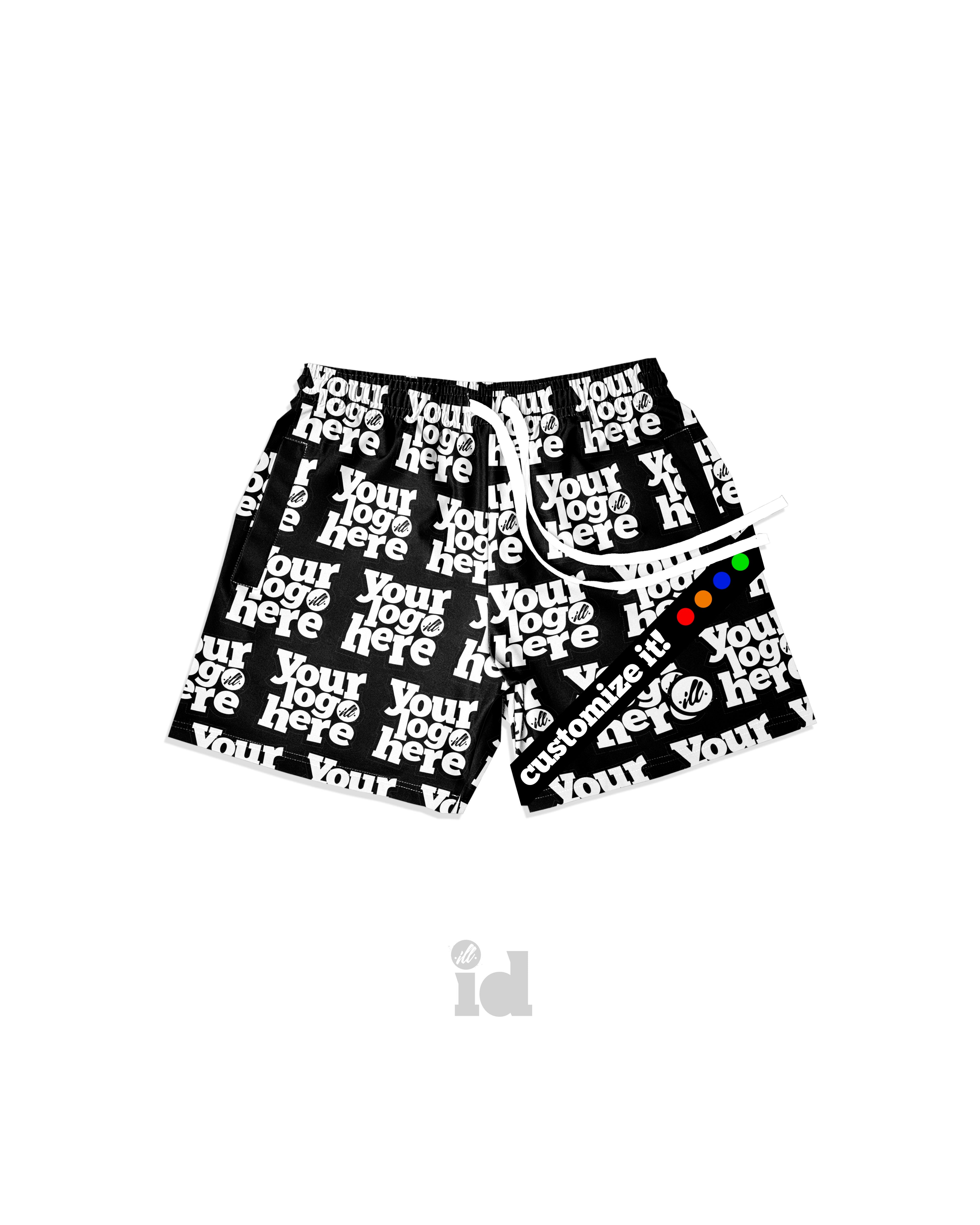 CUSTOM Logo Pattern Shorts-thumbmail-4