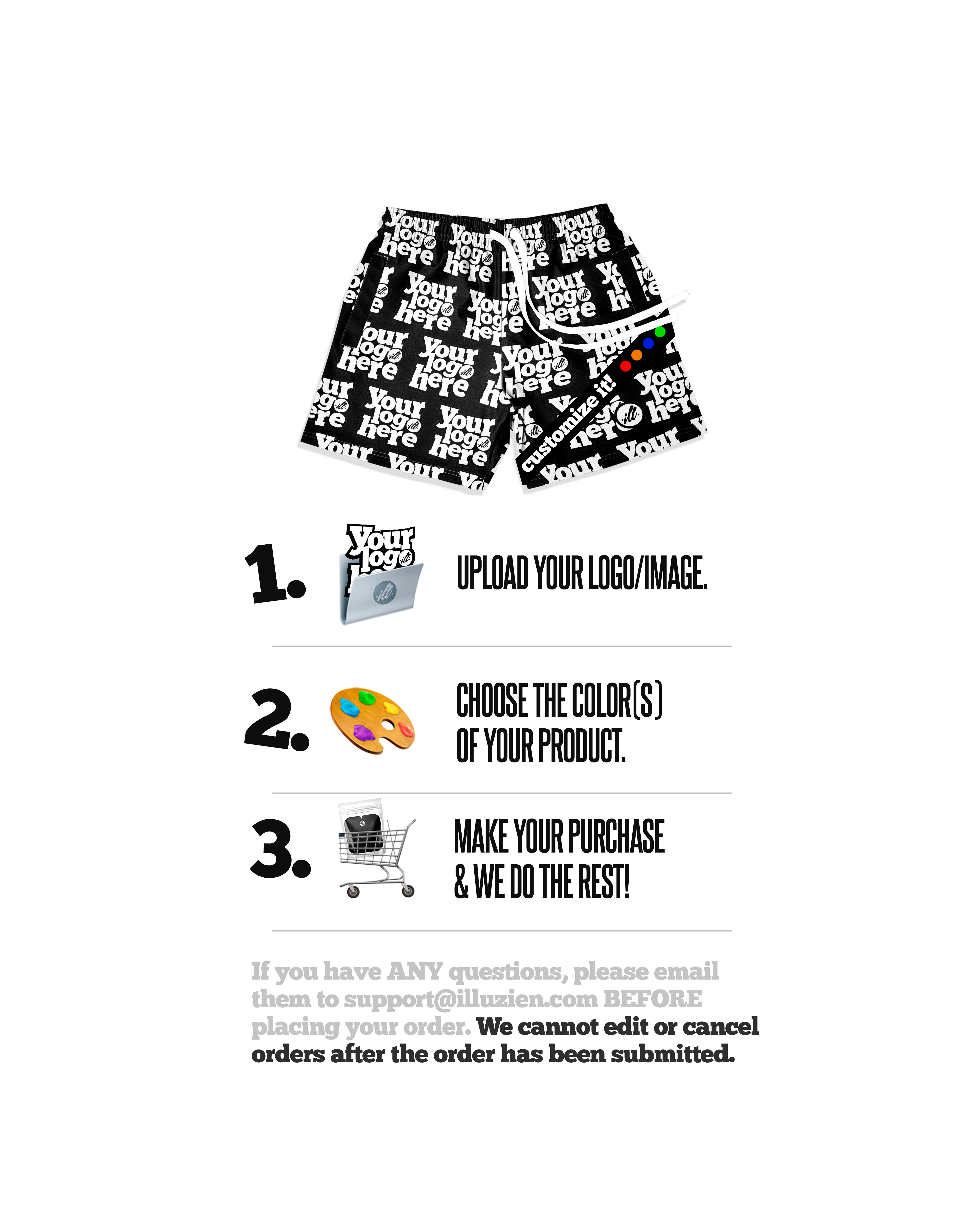 CUSTOM Logo Pattern Shorts-thumbmail-3