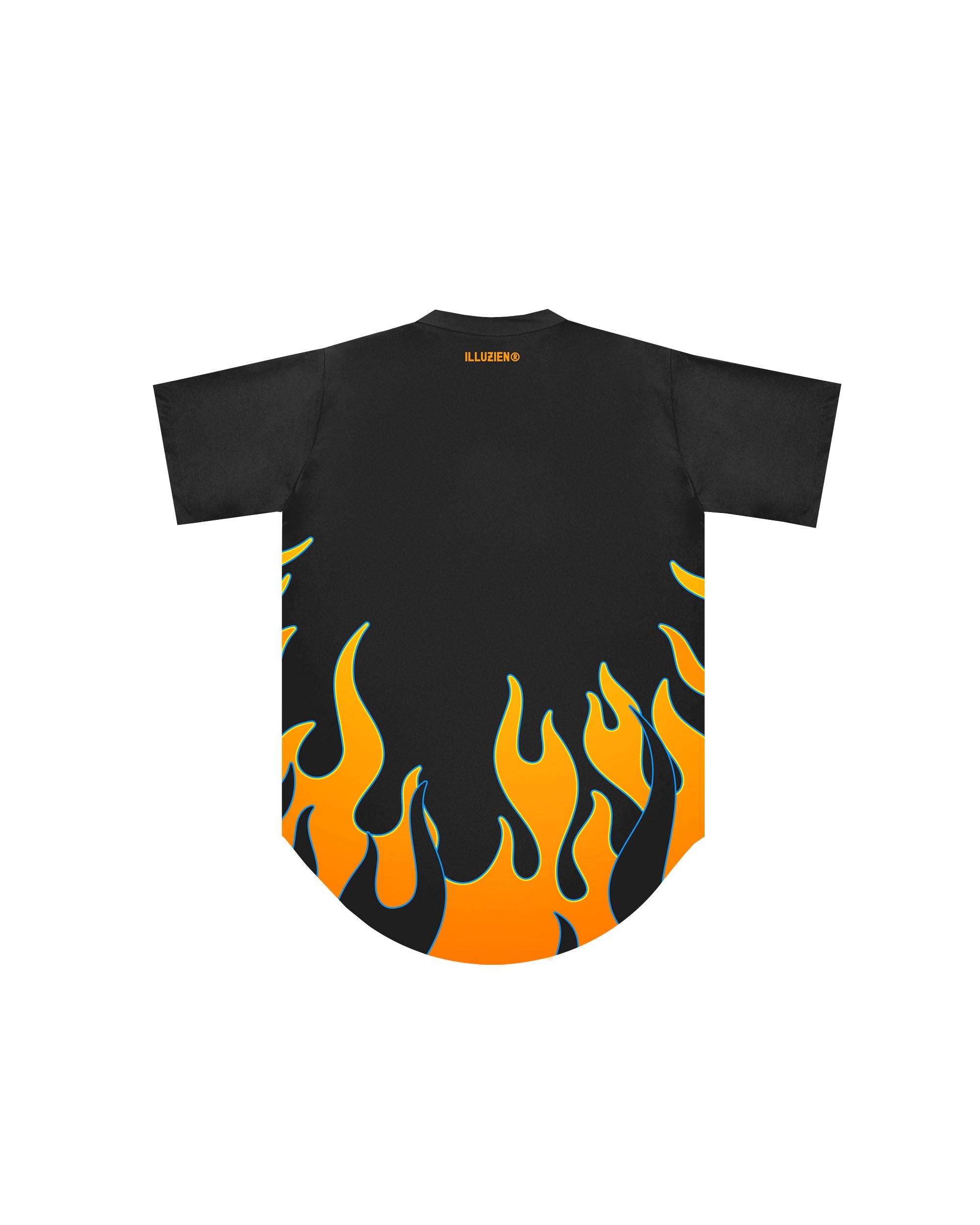 Vintage Flames Scoop Bottom Barber Smock-thumbmail-2