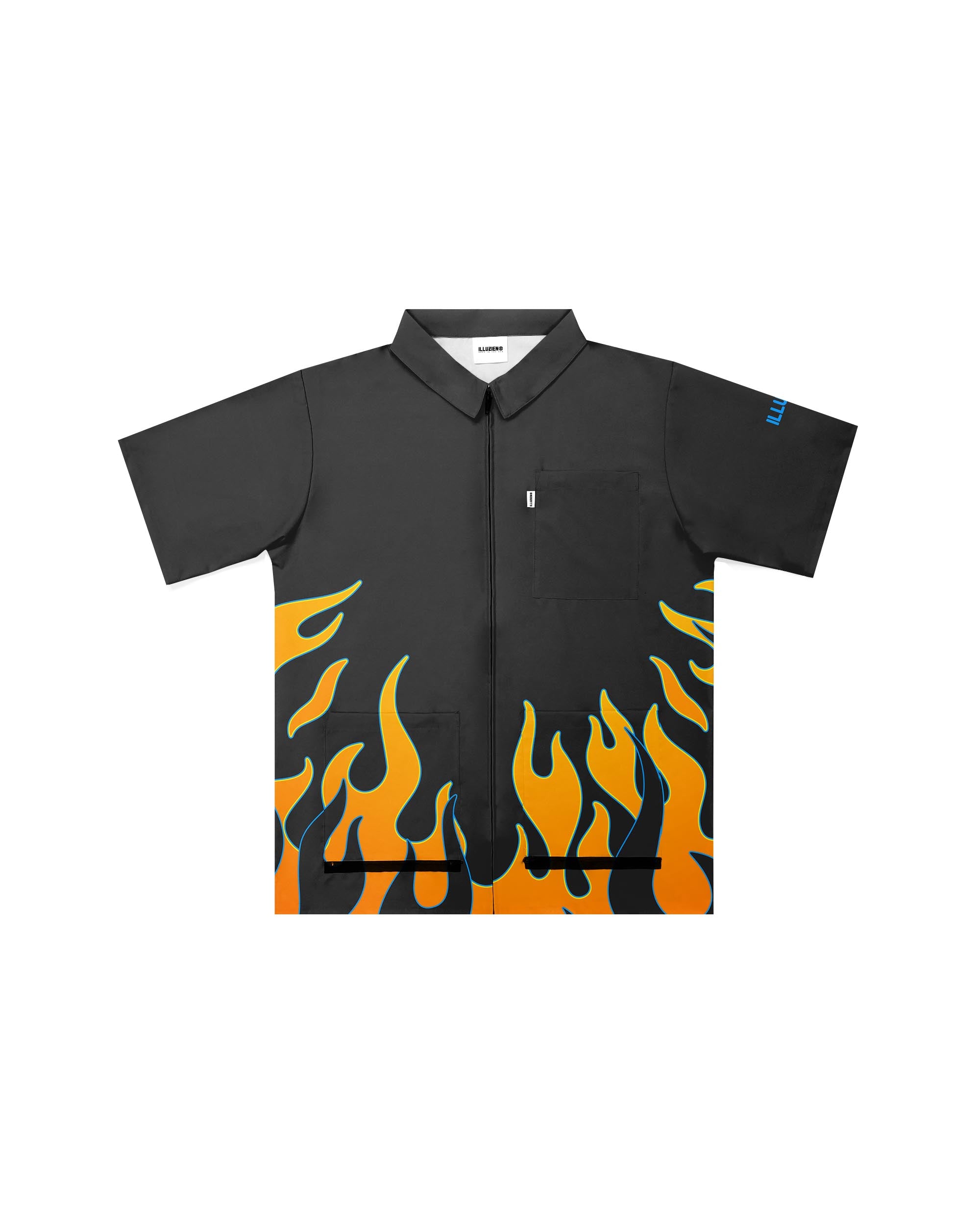 Vintage Flames Traditional Barber Jacket