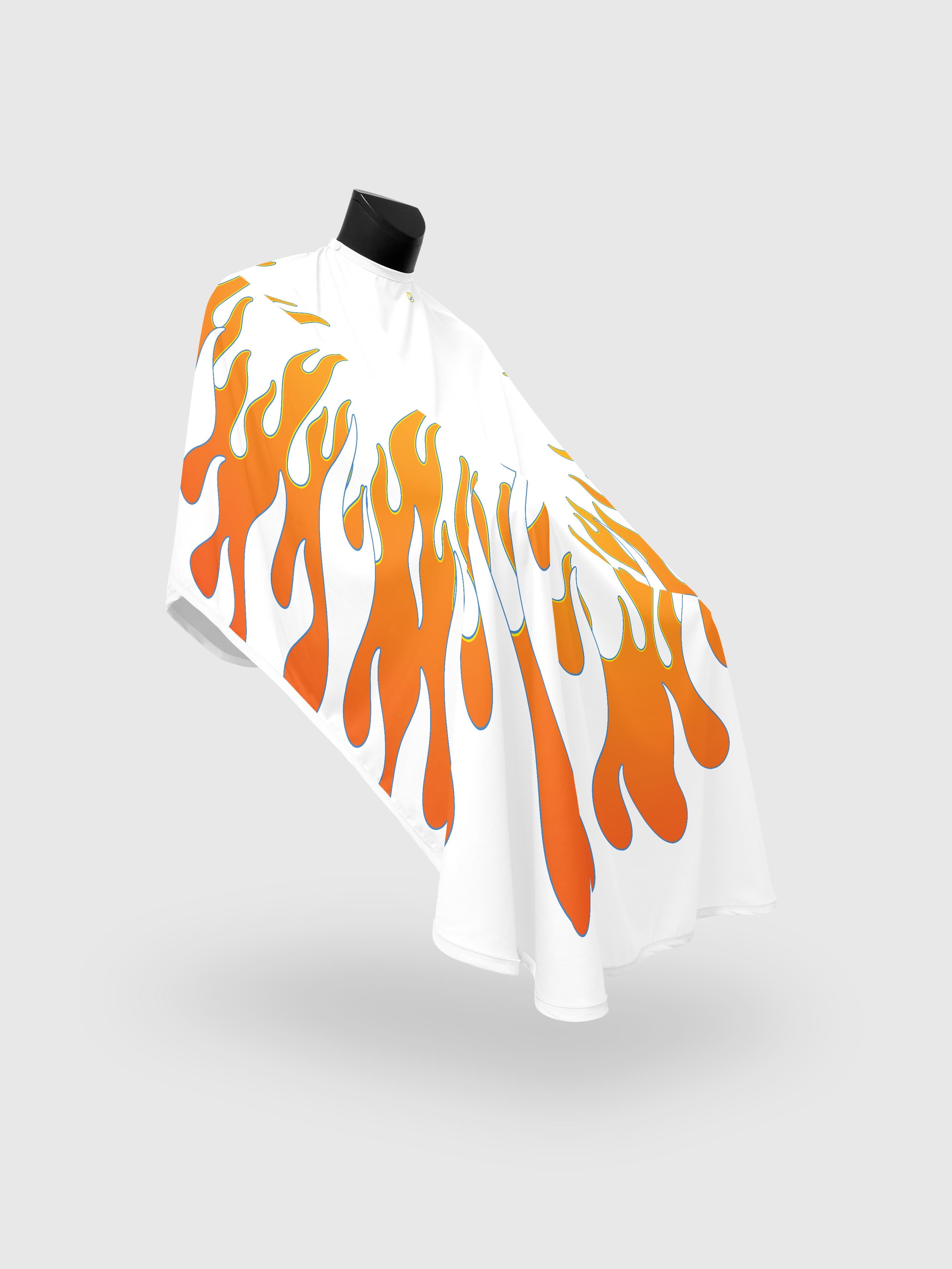 White Vintage Flames PRO Cape-thumbmail-4
