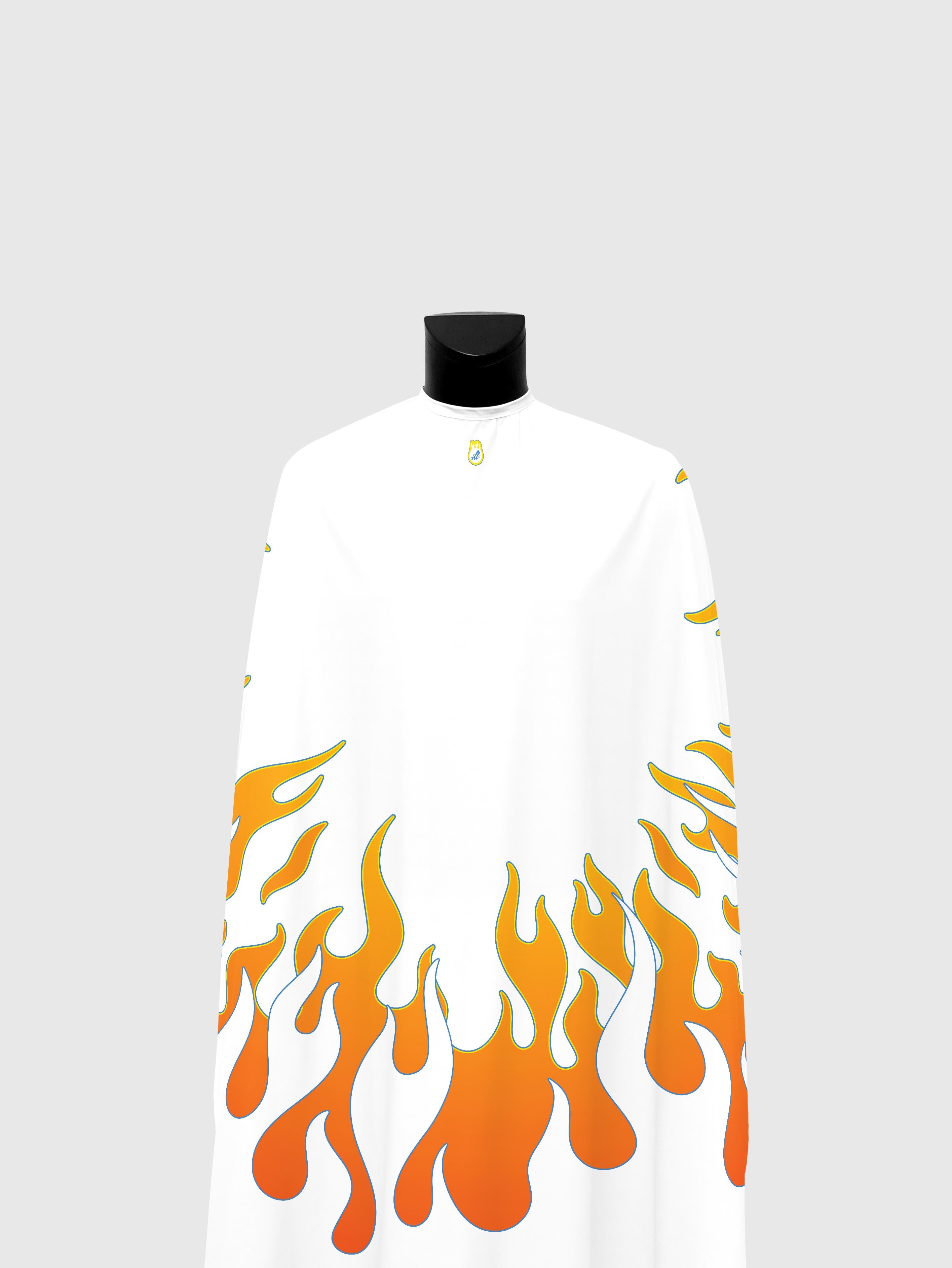 White Vintage Flames PRO Cape-thumbmail-2