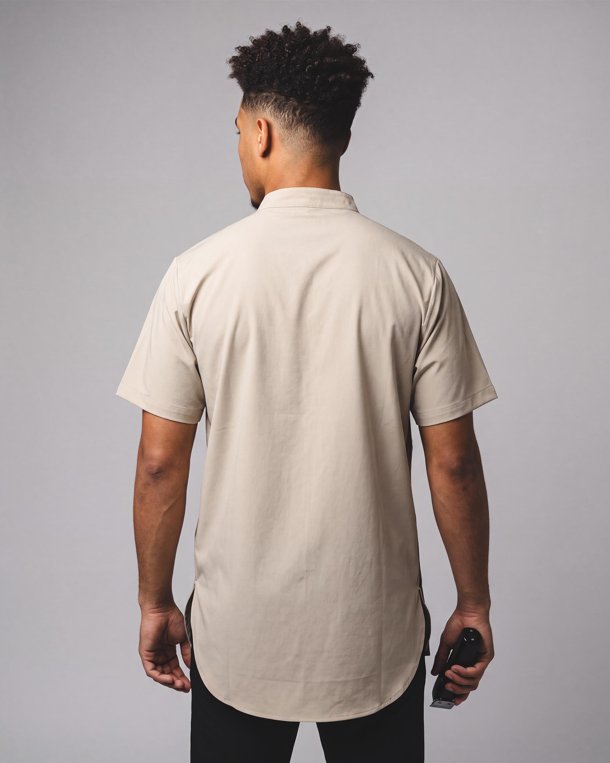 Sand Scoop Bottom Barber Smock - back
