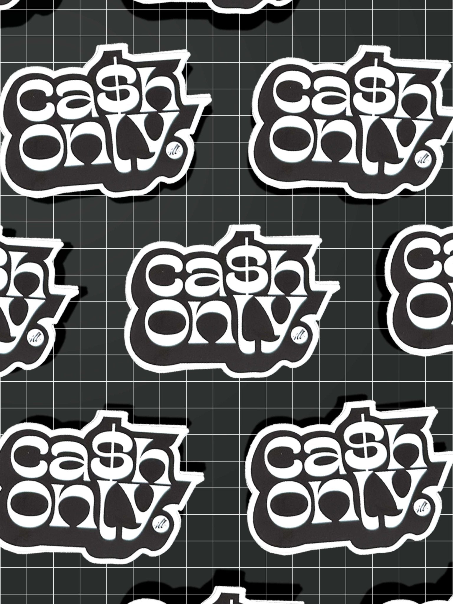 4" Ca$h Only Sticker - Illuzien