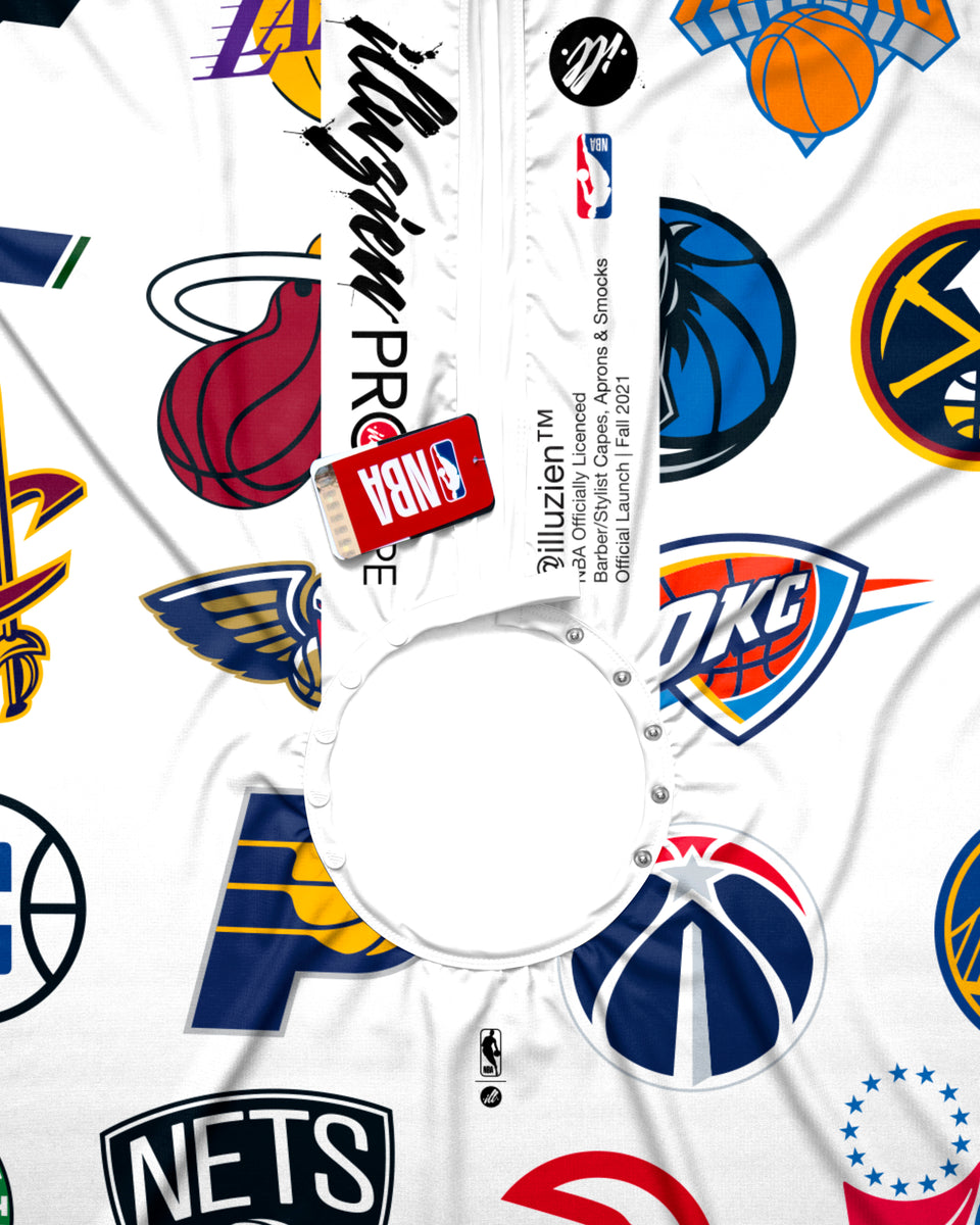 White Multi-Logo NBA PRO Cape
