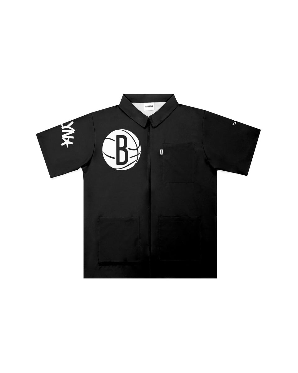 Brooklyn Nets "Big Logo" Traditional Barber Jacket - Illuzien