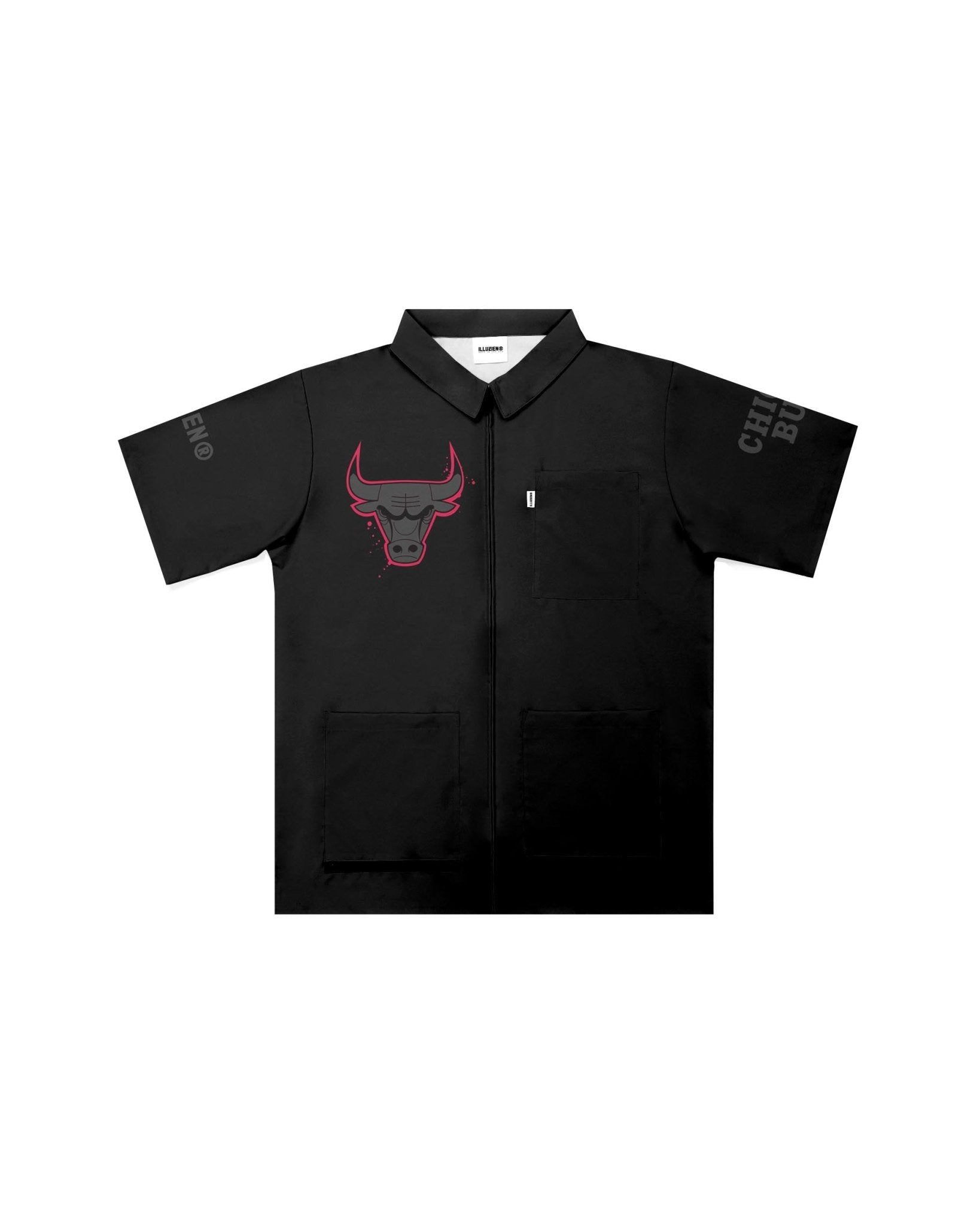 Chicago Bulls Night Vision Traditional Barber Jacket - Illuzien